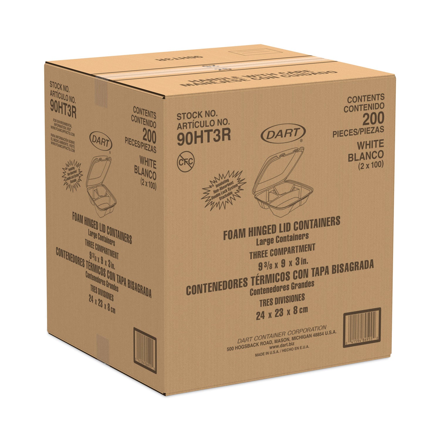 White - Foam Body - 2 / Carton