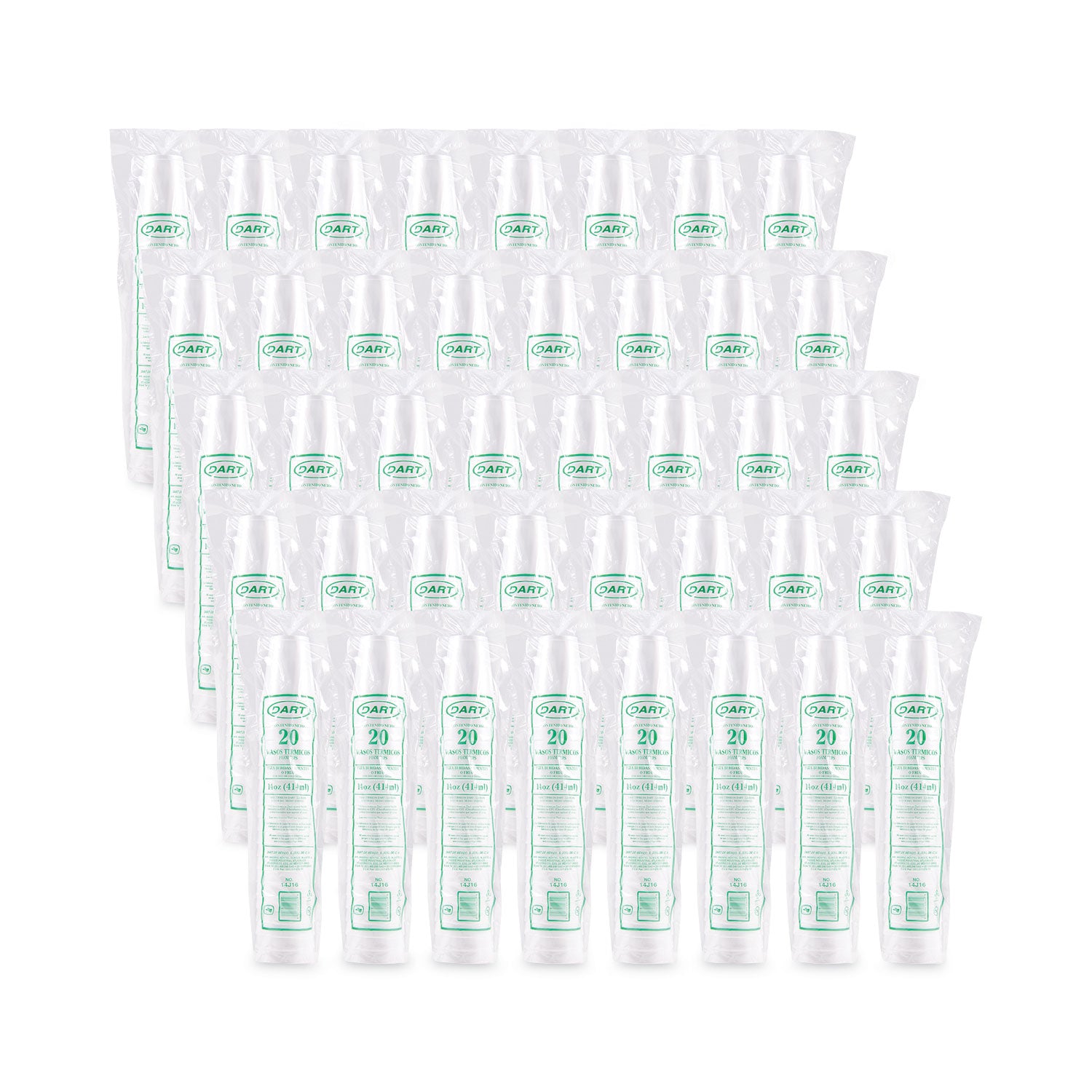 14 fl oz - White - Foam - Cold Drink, Hot Drink, Soft Drink - 25/Pack - 40 / Carton