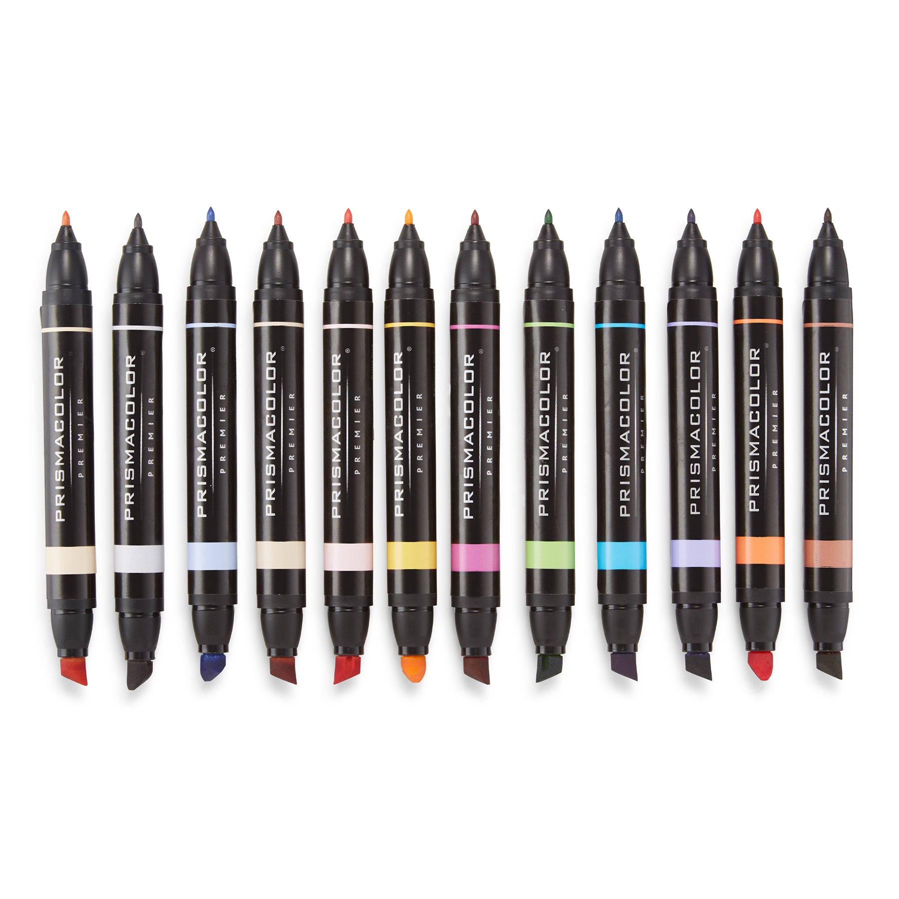 Premier® Dual-Ended Art Markers, Chisel Tip and Fine Tip, Manga Colors, 12 Count