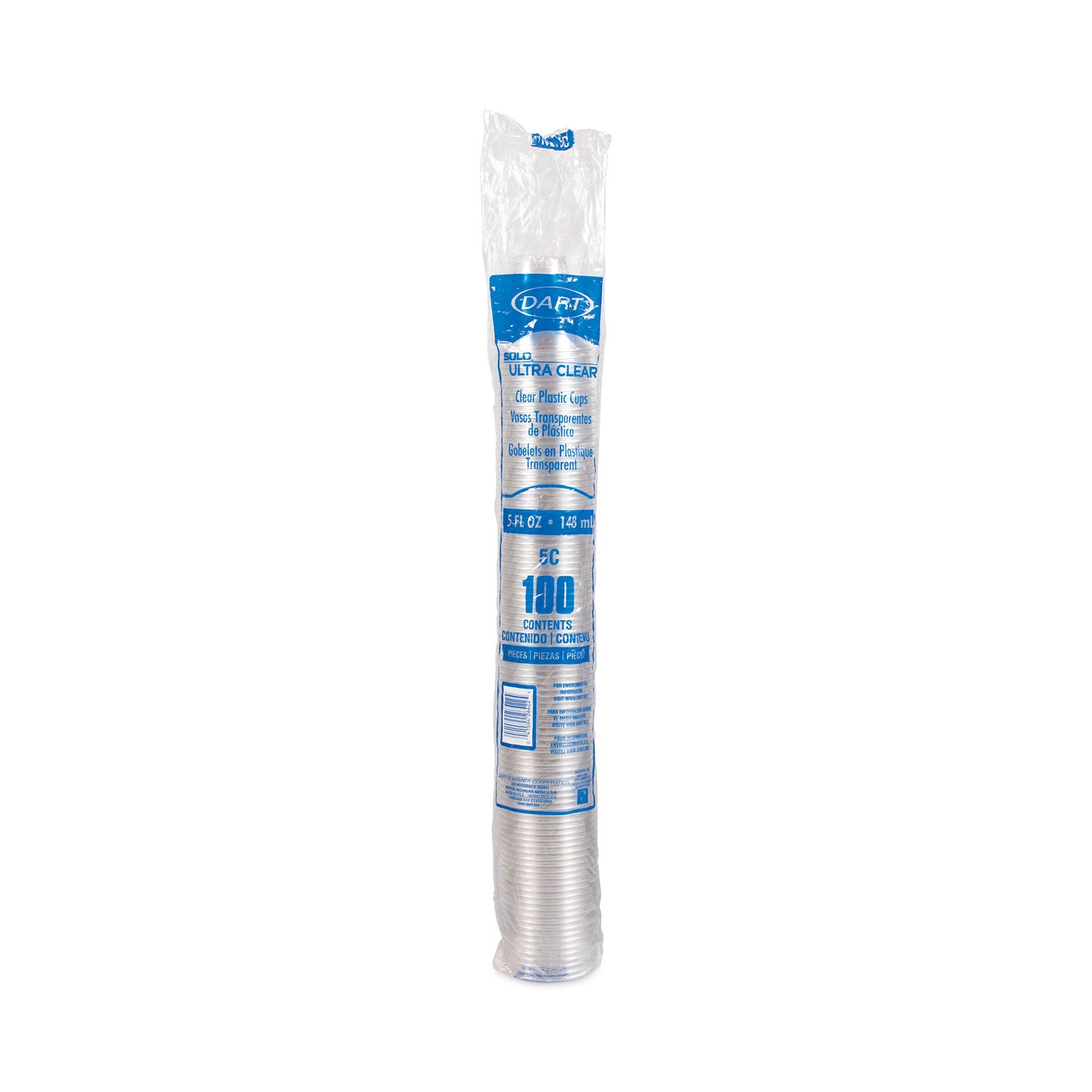 Ultra Clear Cups, 5 oz, Plastic, 100/Bag, 25 Bags/Carton