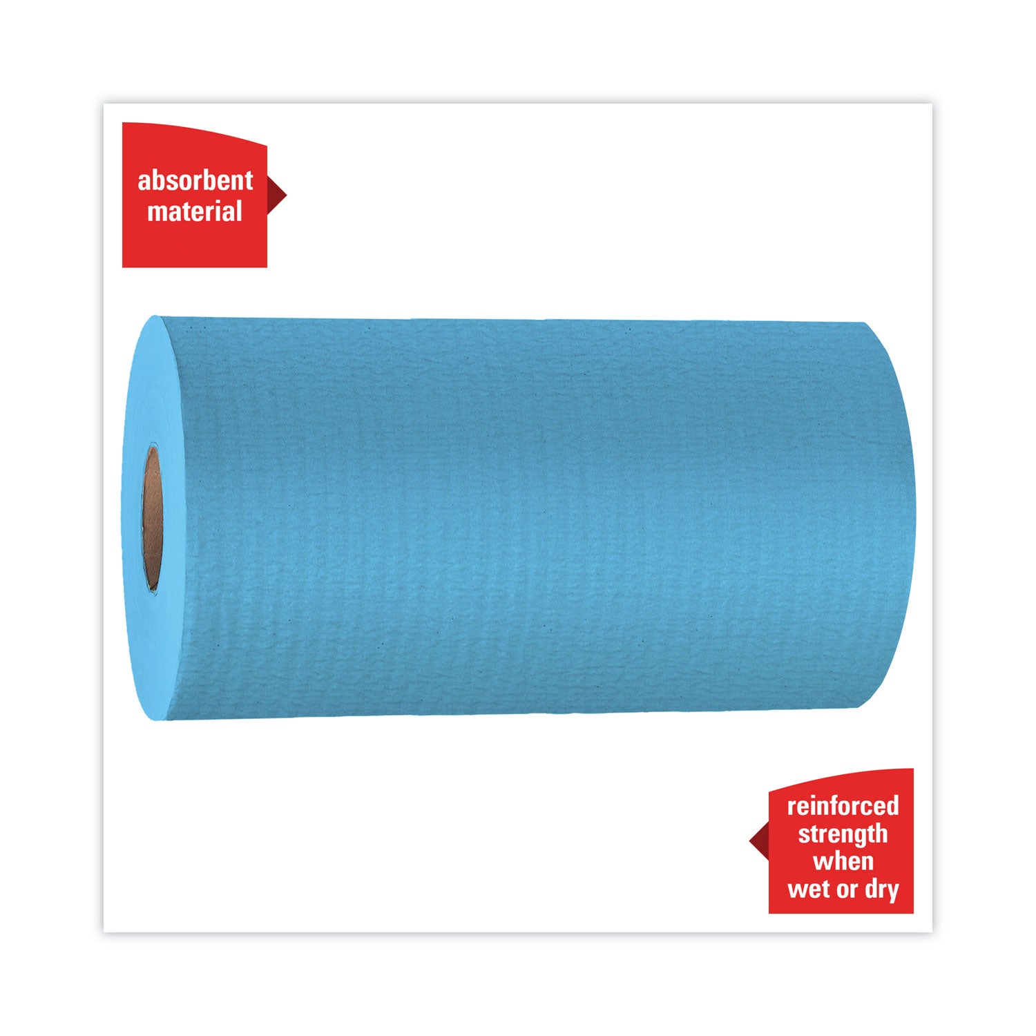 Wypall General Clean X60 Multi-Task Cleaning Cloths - 12.20" Length x 9.80" Width - Absorbent, Reinforced, Strong, Perforated, Durable, Reusable, Residue-free, Sturdy - Blue - 130/Roll - 1 Carton