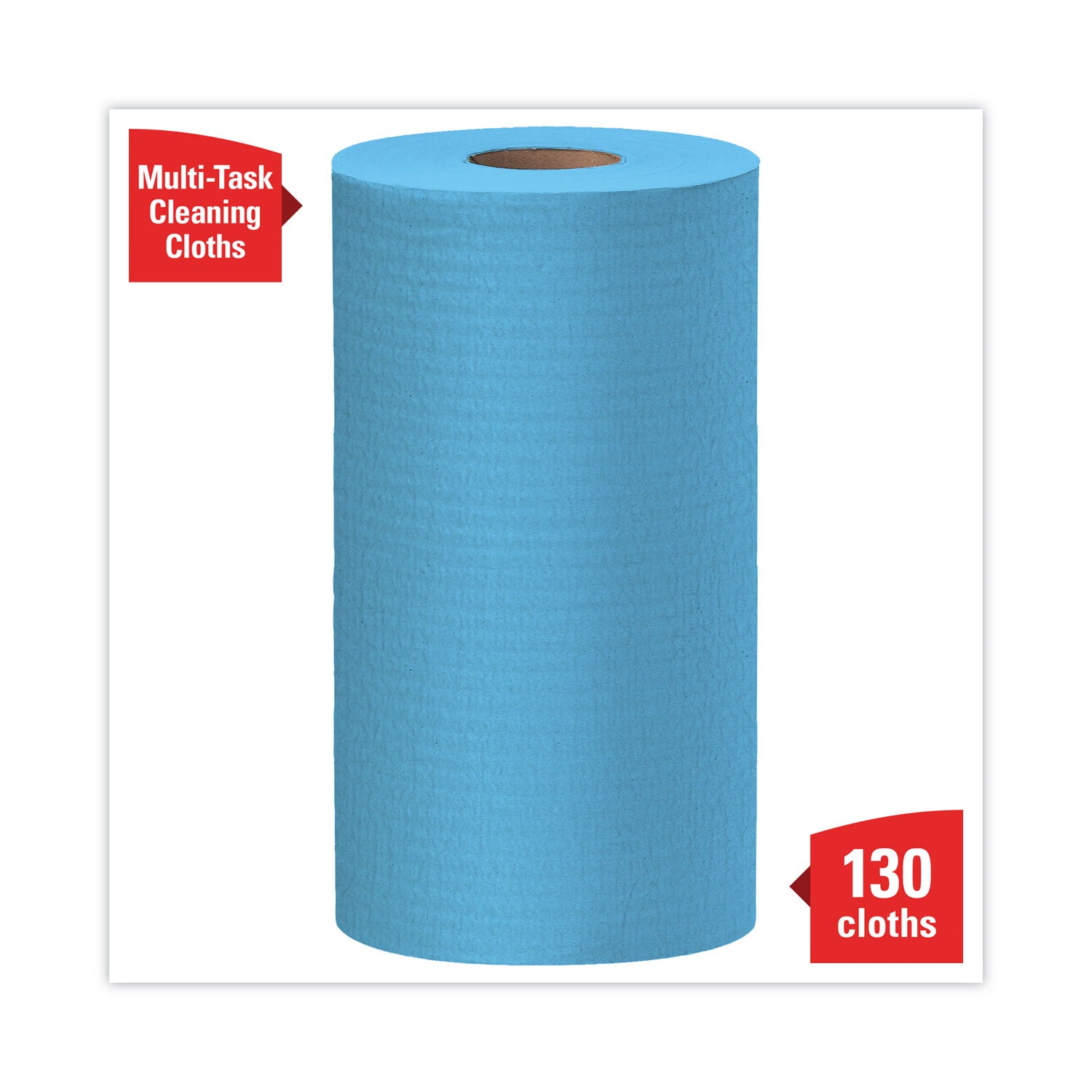 Wypall General Clean X60 Multi-Task Cleaning Cloths - 12.20" Length x 9.80" Width - Absorbent, Reinforced, Strong, Perforated, Durable, Reusable, Residue-free, Sturdy - Blue - 130/Roll - 1 Carton