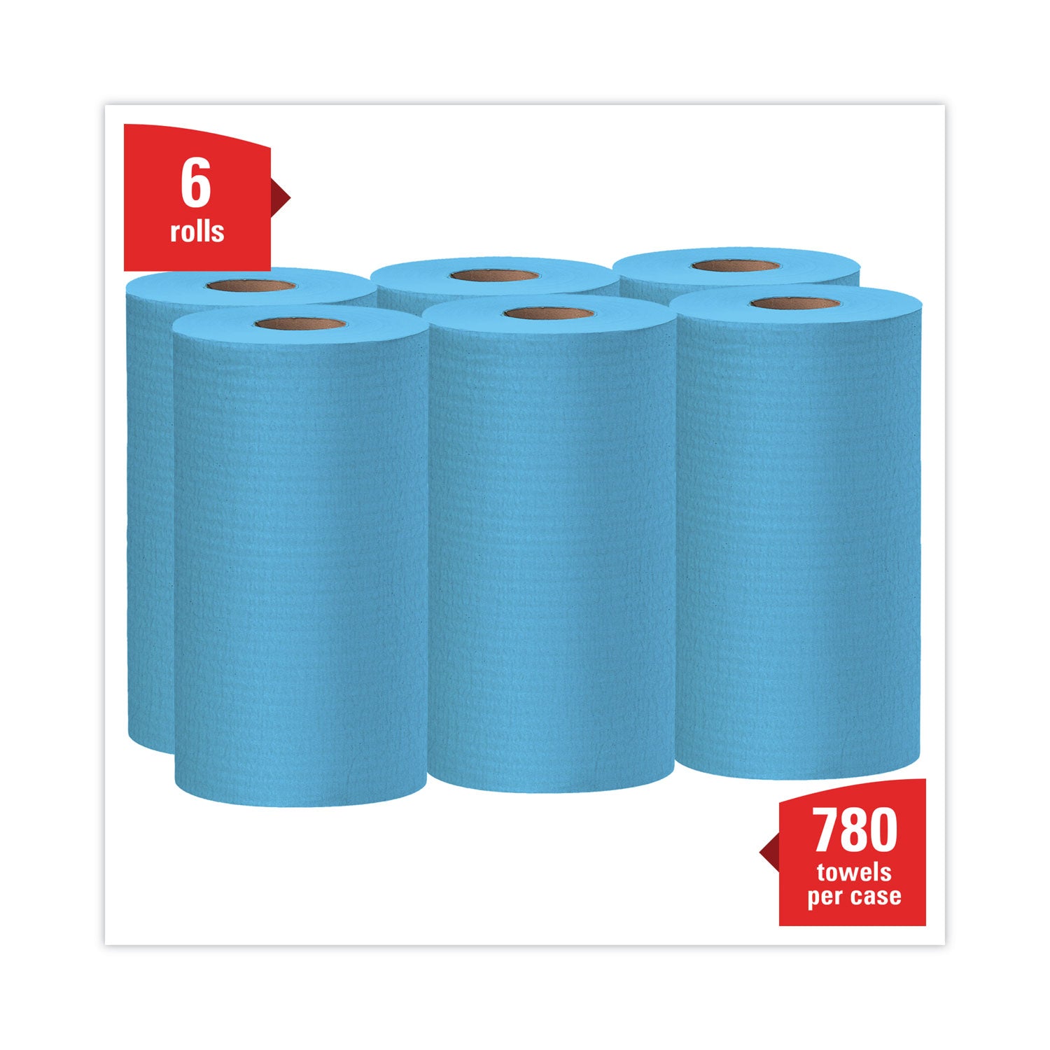 Wypall General Clean X60 Multi-Task Cleaning Cloths - For Face, Hand - 12.20" Length x 19.60" Width - Blue - 100/Roll - 1 Carton