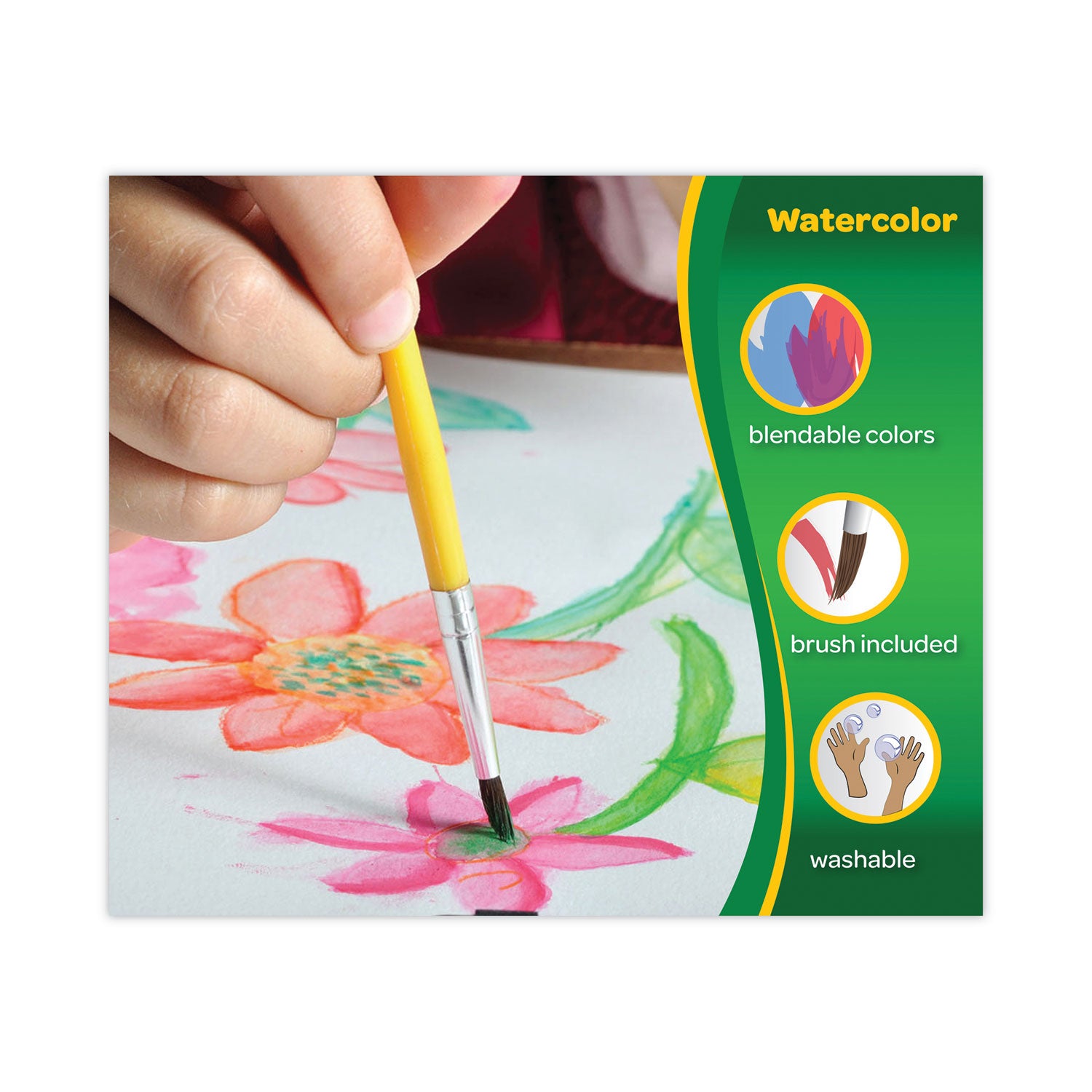 Washable Paint, 18 Assorted Colors, Interconnected 3 Oz Cups