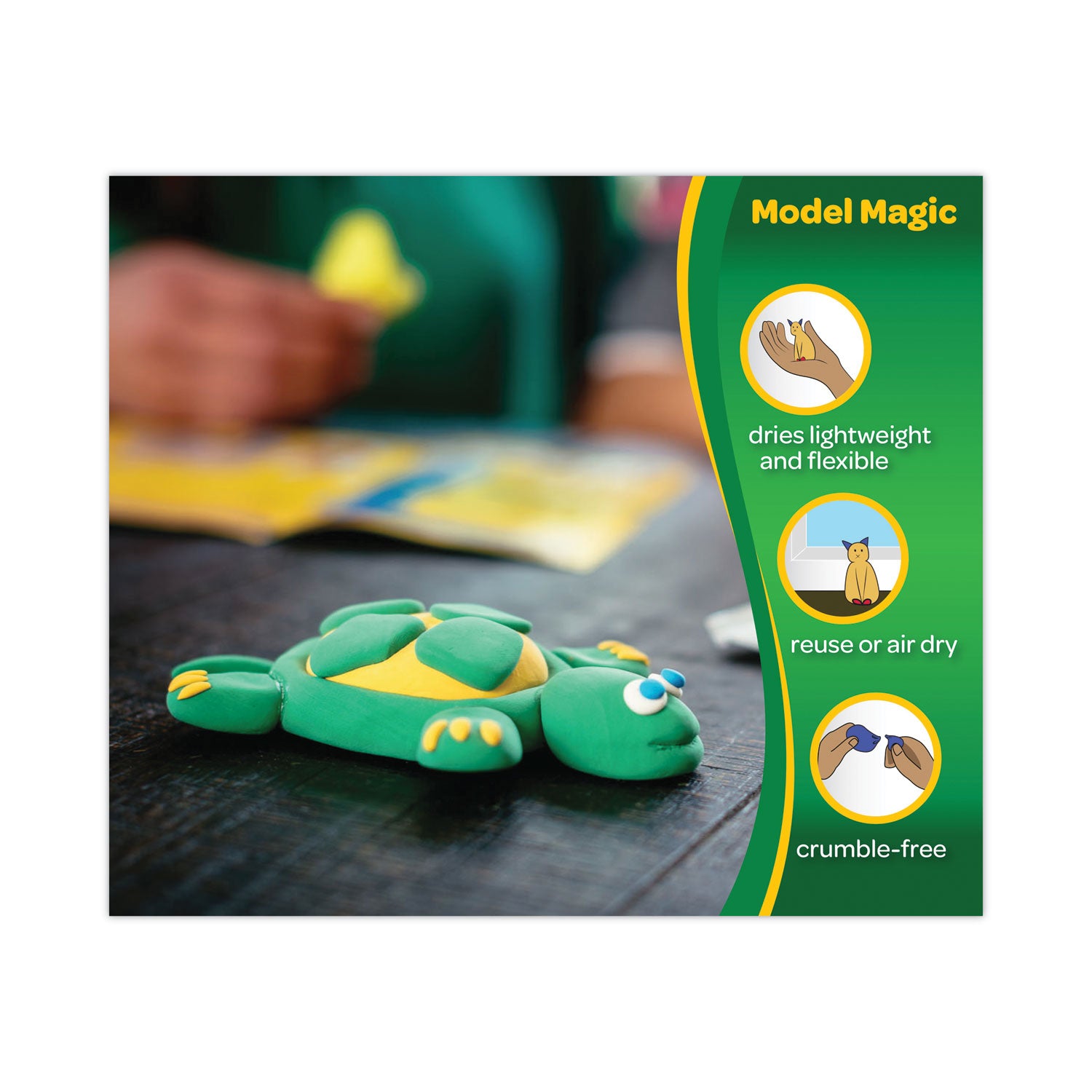 Crayola Model Magic Modeling Material - Project, Sculpture - Assorted, White, Bisque, Earth Tone - 1 Box
