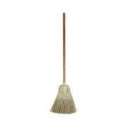 Corn/fiber Brooms, Corn/synthetic Fiber Bristles, 60" Overall Length, Gray/natural, 6/carton