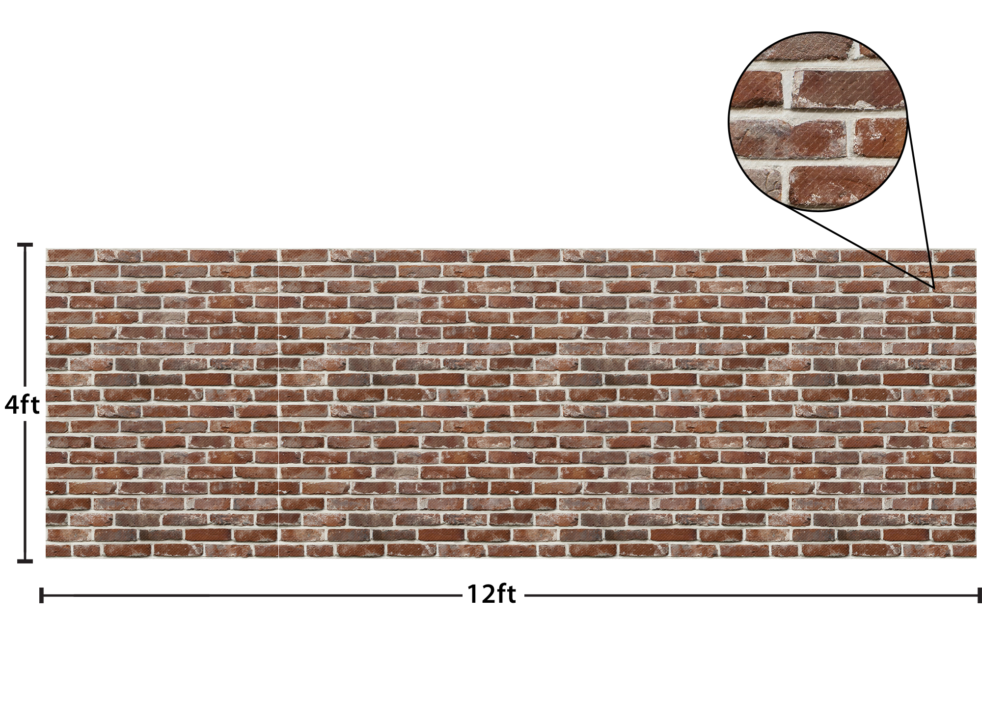 Teacher Created Resources Bulletin Board Roll - Bulletin Board, Poster, Student - 12 ft Height x 48" Width - Red Brick - Fabric - 1 Roll