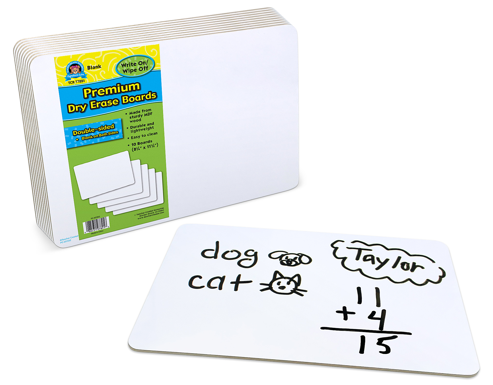Double-Sided Premium Blank Dry-Erase Boards