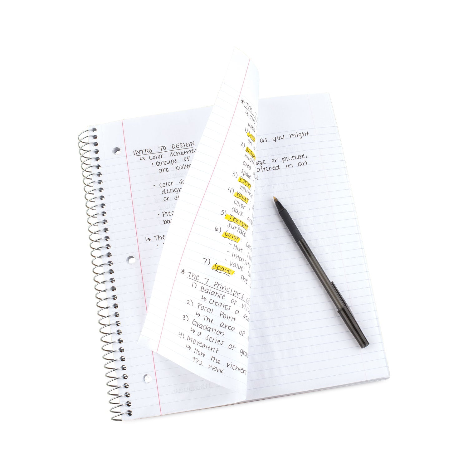 Mead Five Star 1-Subject Spiral Notebook, 100 Sheets, 11" x 8.5", 3-Hole Punched, Assorted Covers, Dual-Pocket Divider, Water Resistant, Bleed Resistant, Perforated, Spiral Lock, 6 Pack