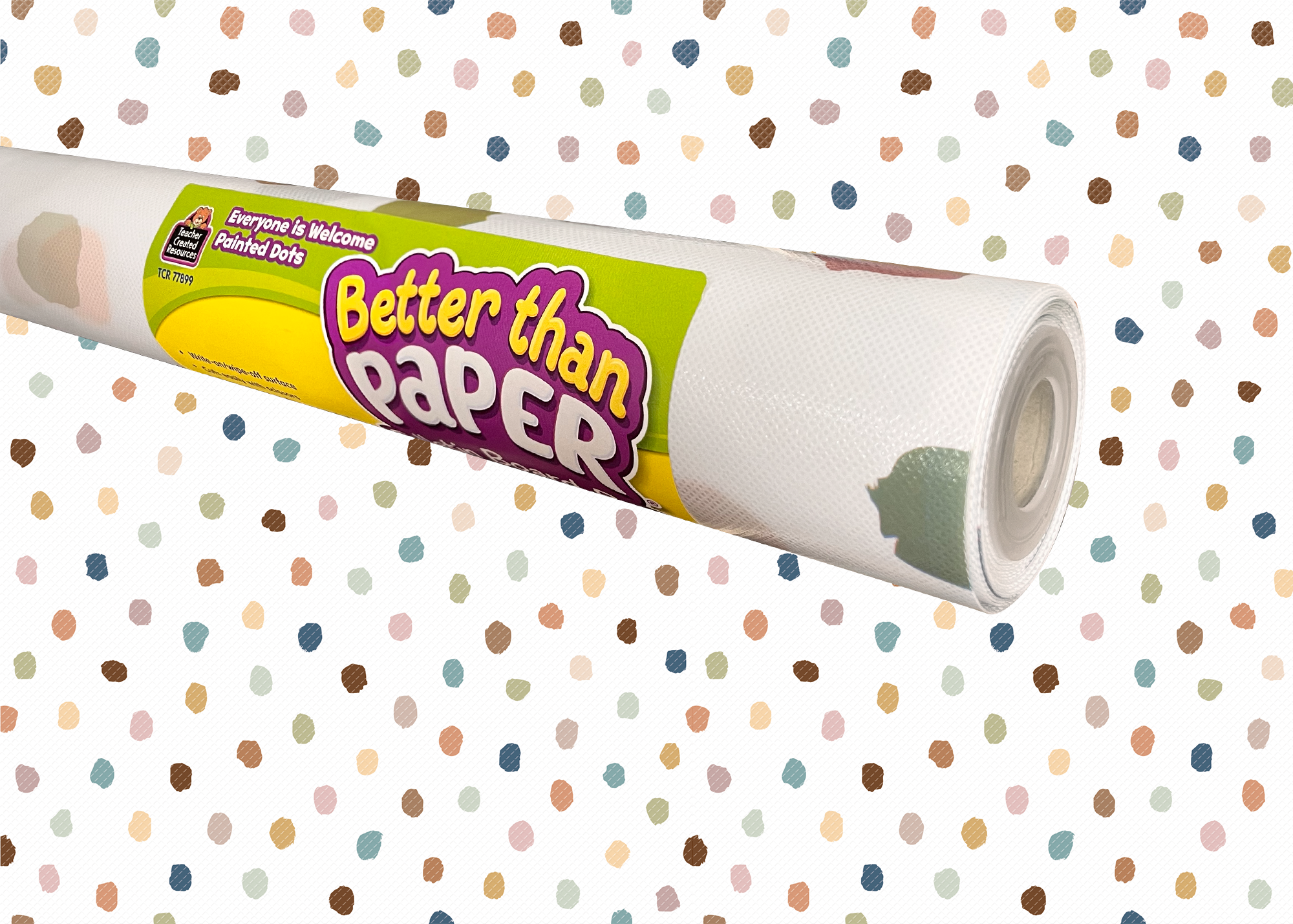Everyone is Welcome Painted Dots Better Than Paper® Bulletin Board Roll