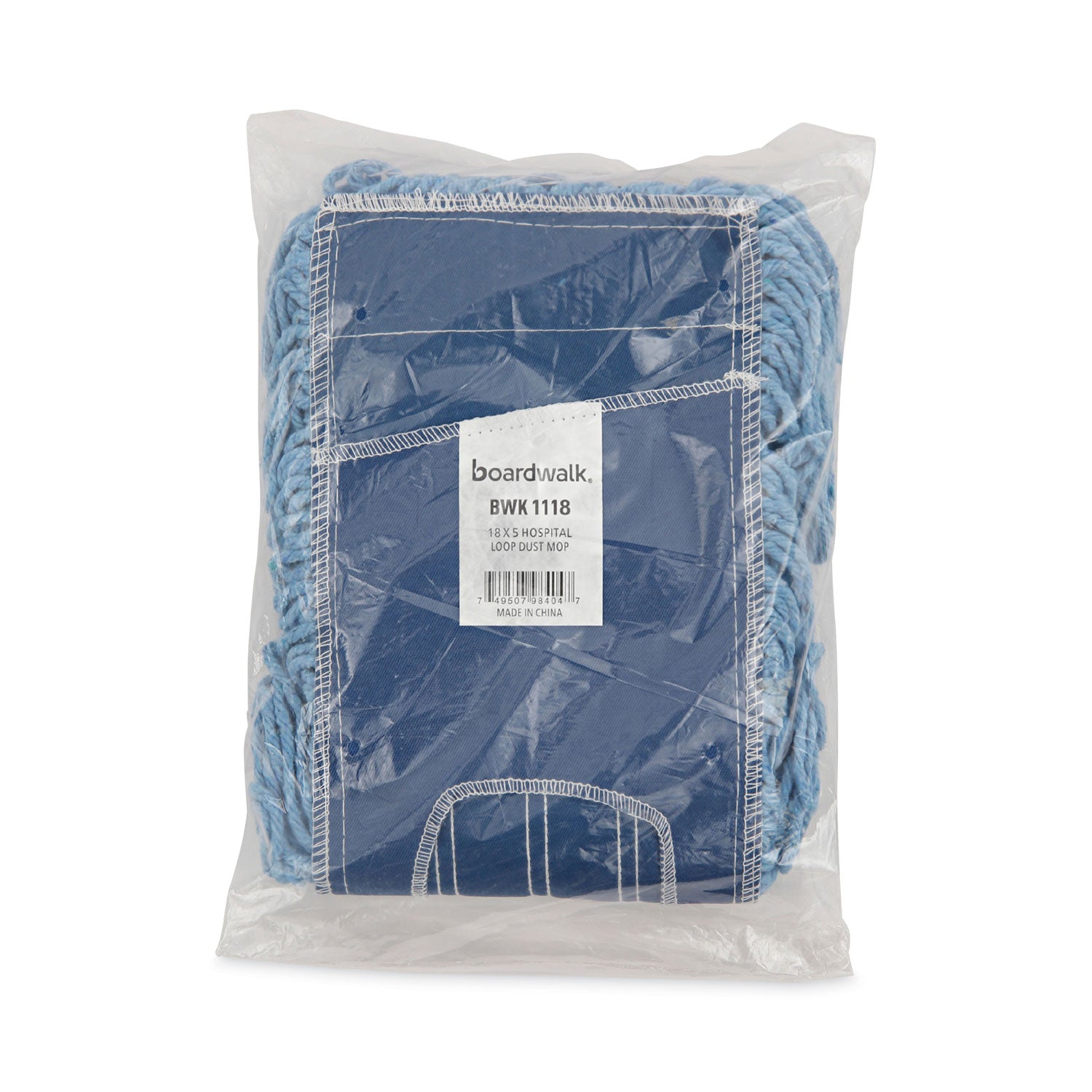 Mop Head, Dust, Looped-End, Cotton/synthetic Fibers, 18 X 5, Blue