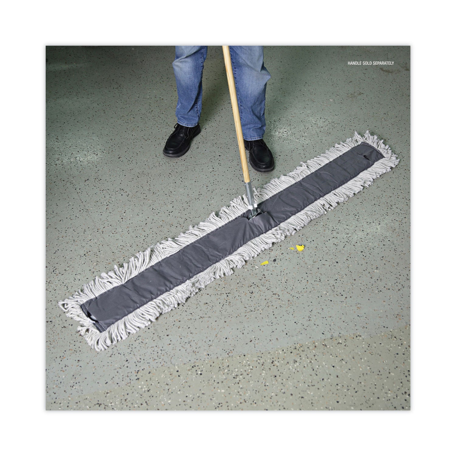 Disposable Dust Mop Head, Cotton, Cut-End, 60w X 5d
