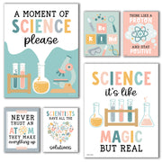 Boho Science Bulletin Board Classroom Decor Posters, Set of 6