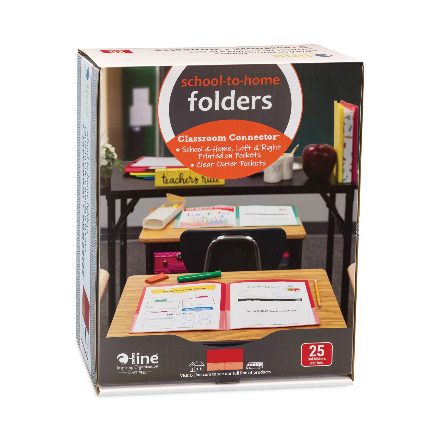 Classroom Connector™ School-To-Home Folder, Red, Box of 25