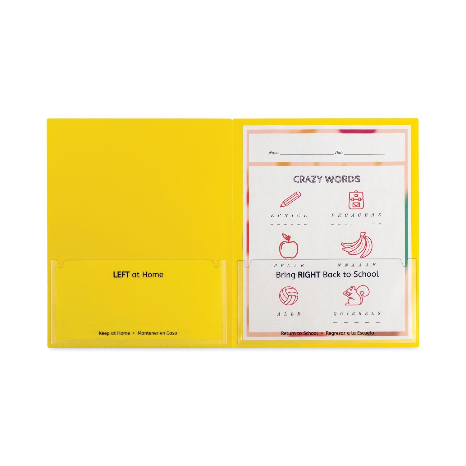 Classroom Connector™ School-To-Home Folders, Yellow, Box of 25