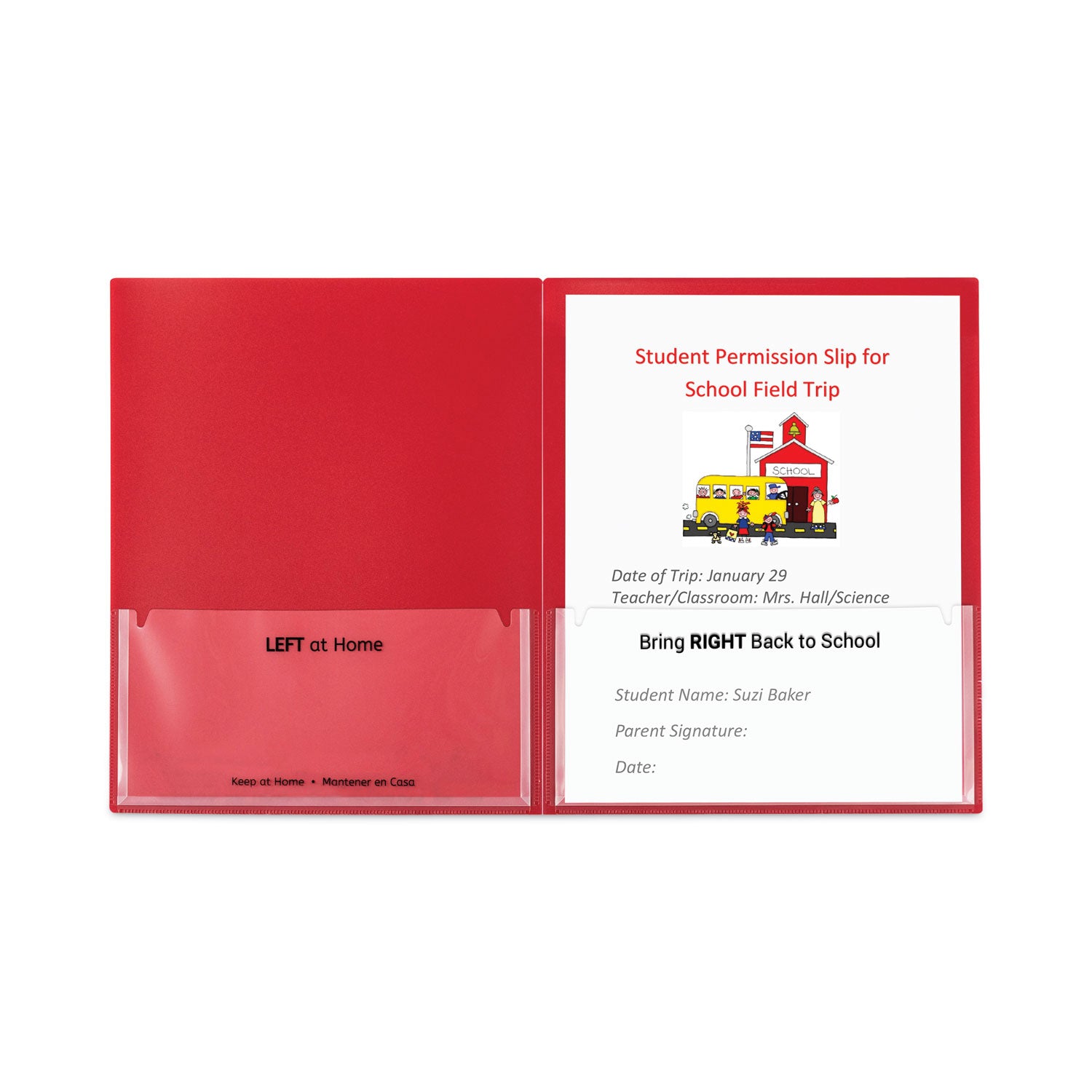 Classroom Connector™ School-To-Home Folder, Red, Box of 25