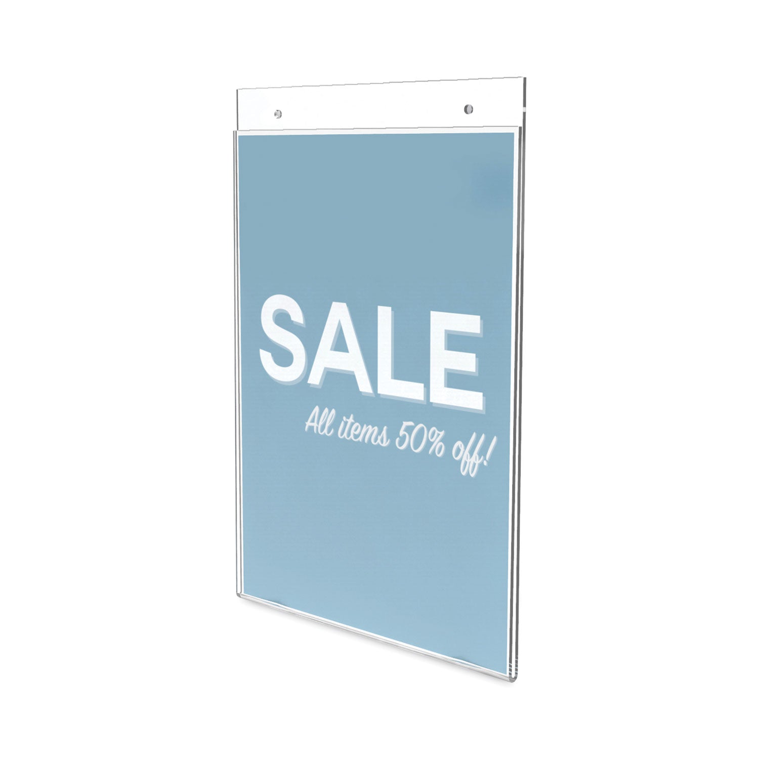 8.5" Width x 11" Height - Wall Mountable - Plastic - Clear - 1 Each