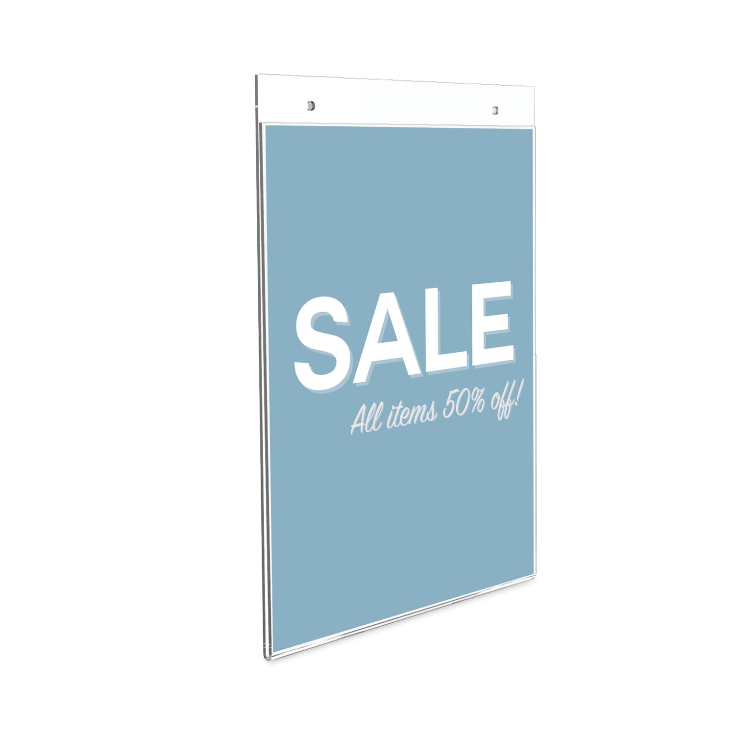 8.5" Width x 11" Height - Wall Mountable - Plastic - Clear - 1 Each