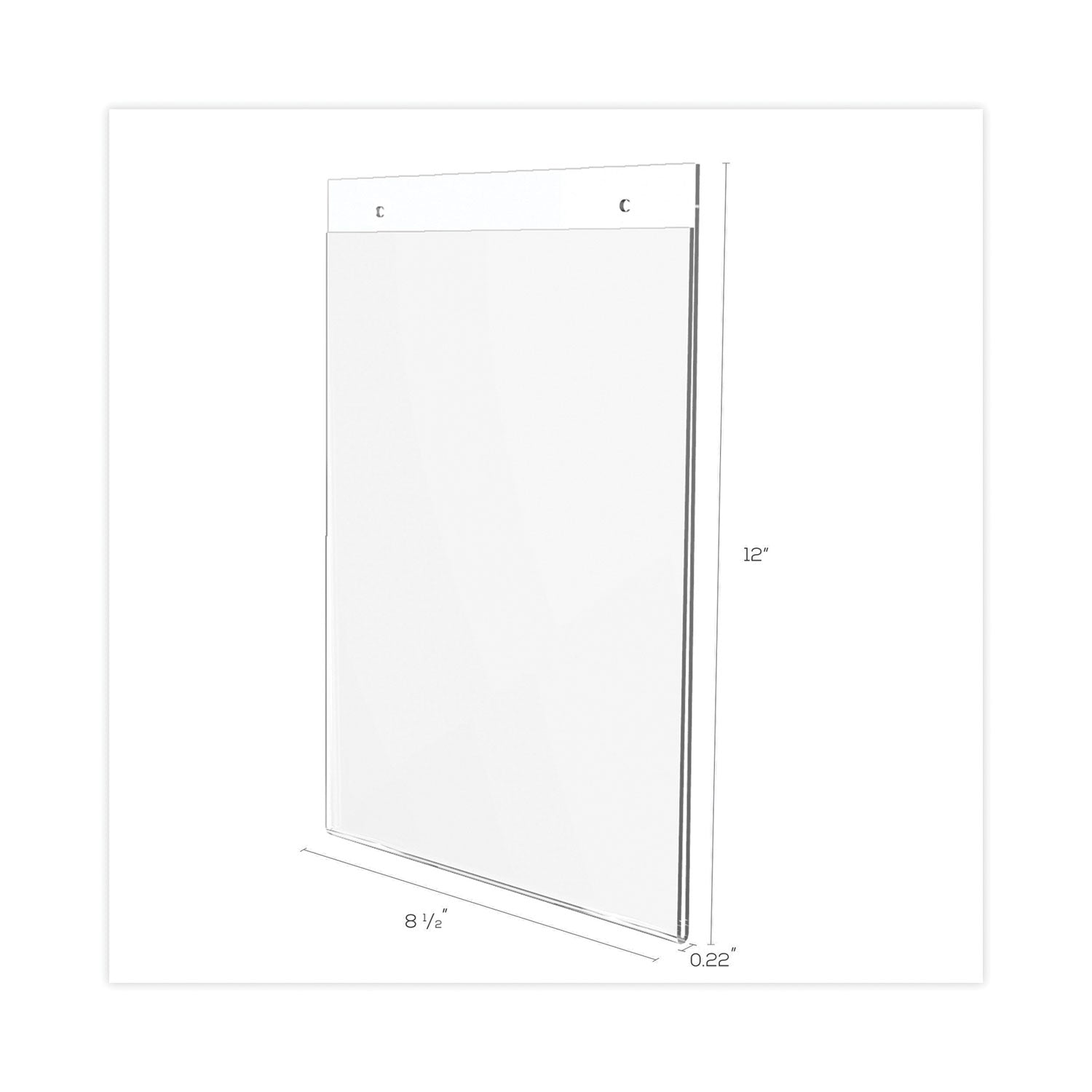 8.5" Width x 11" Height - Wall Mountable - Plastic - Clear - 1 Each