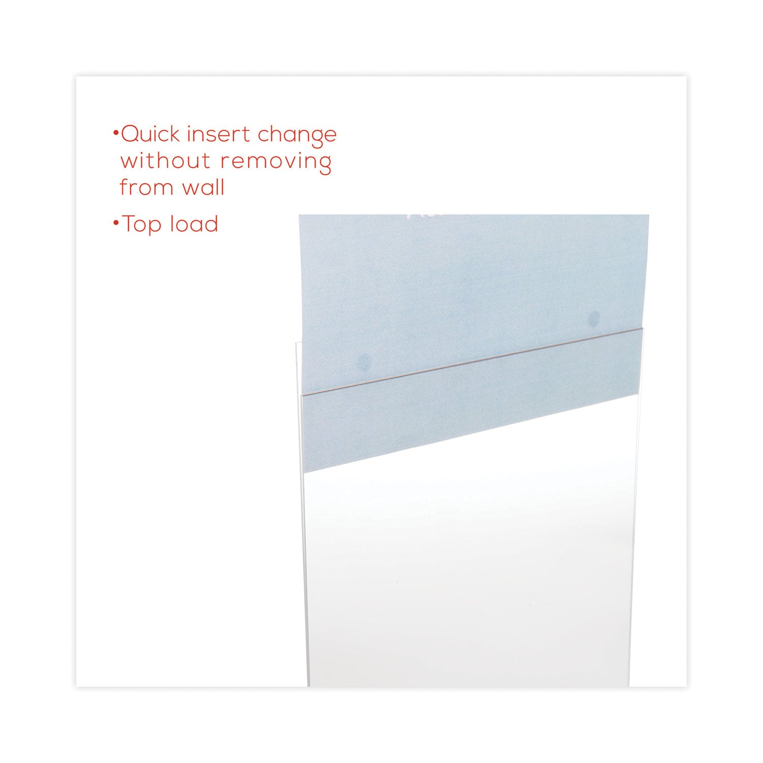 8.5" Width x 11" Height - Wall Mountable - Plastic - Clear - 1 Each