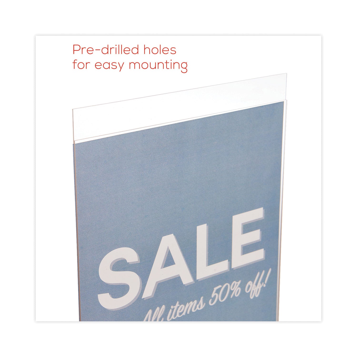 8.5" Width x 11" Height - Wall Mountable - Plastic - Clear - 1 Each