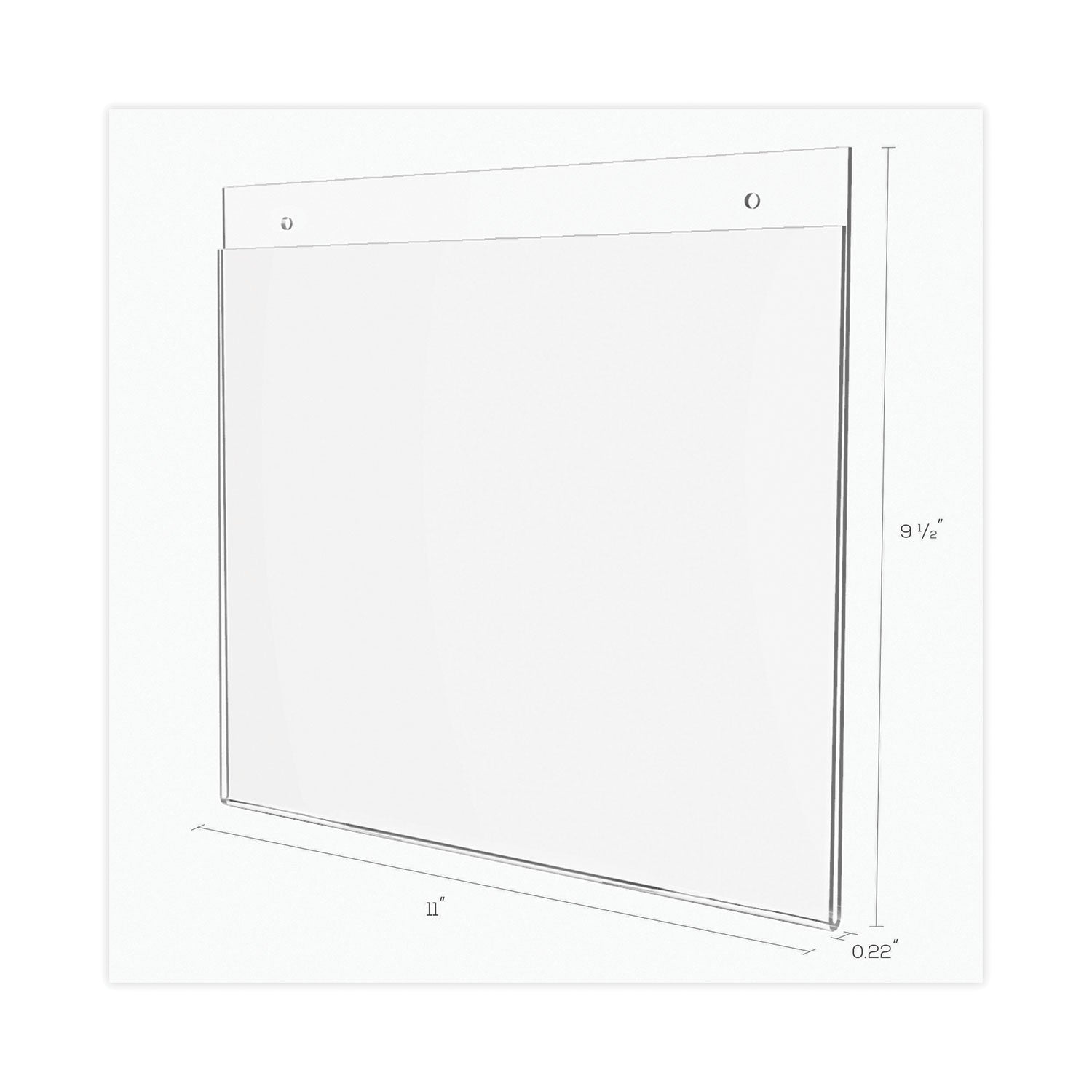 11" Width x 8.5" Height - Wall Mountable - Plastic - Clear - 1 Each