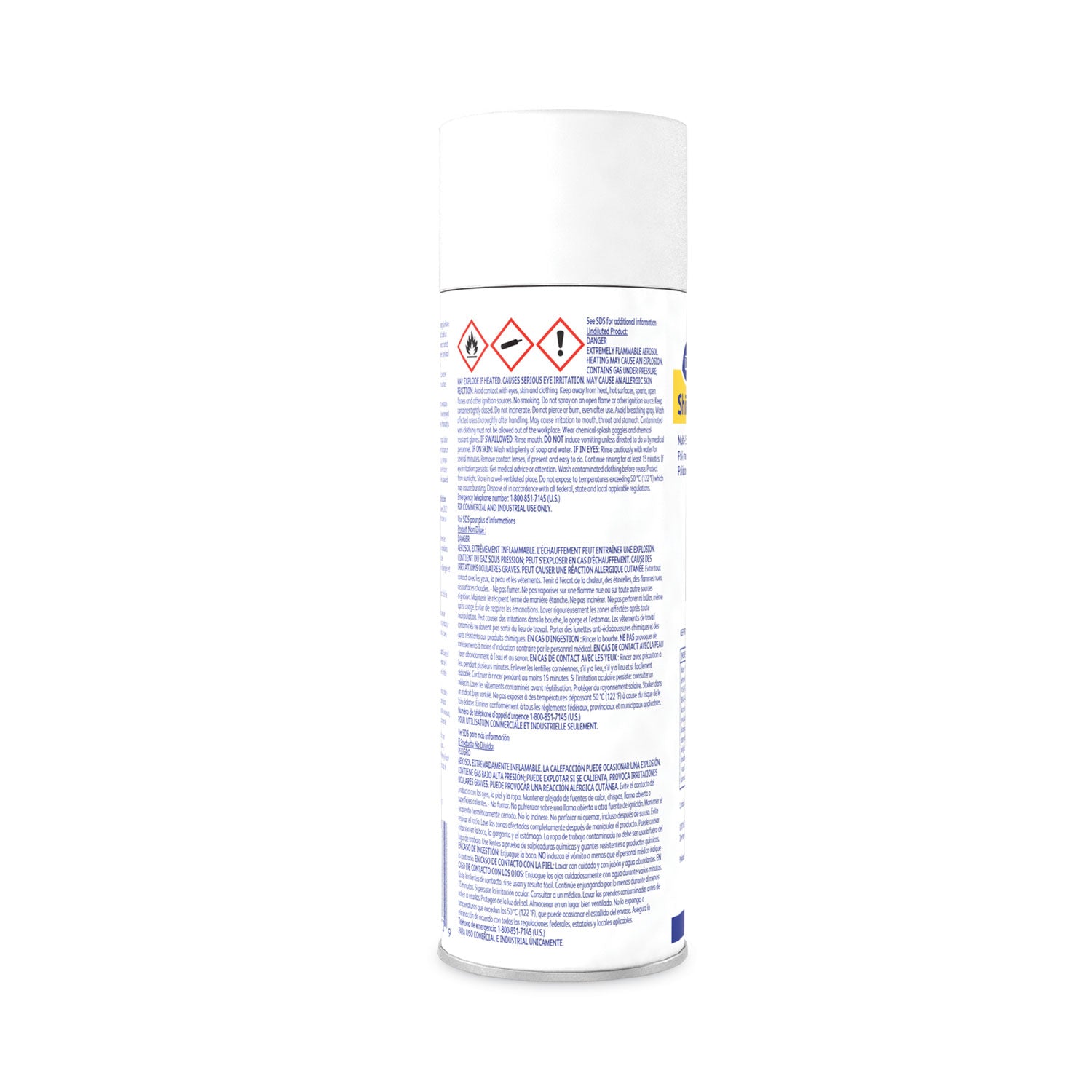 Shine-Uptm/mc Multi-Surface Foaming Polish, Lemon Scent, 15 Oz Aerosol Spray, 12/carton