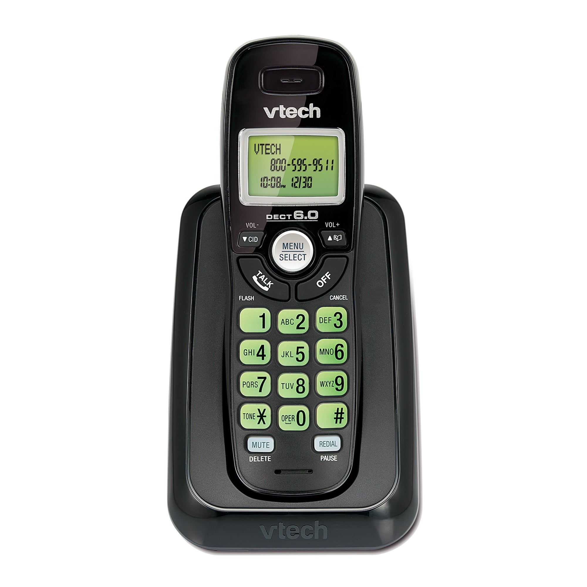 Vtech DECT6.0 Cordless Phone with Caller ID/Call Waiting - Black