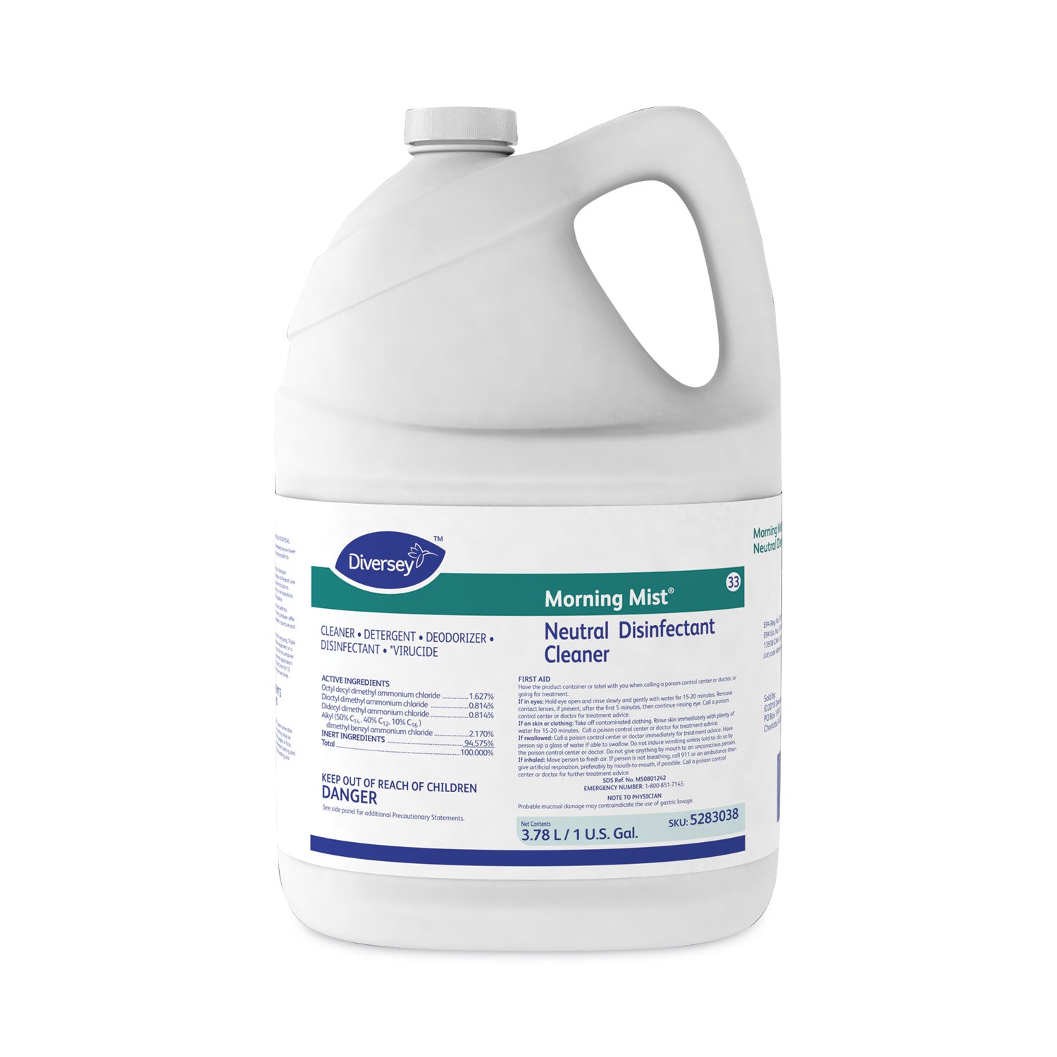 Ready-To-Use - 128 fl oz (4 quart) - Neutral Scent - Deodorize - Blue - 4 / Carton