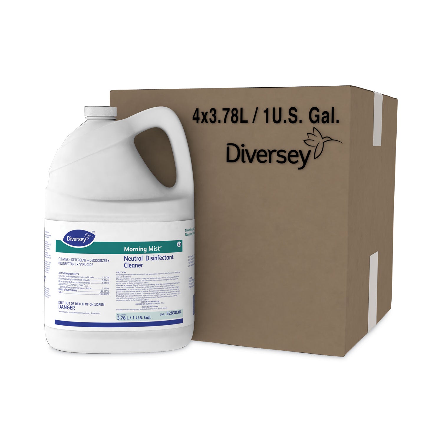 Ready-To-Use - 128 fl oz (4 quart) - Neutral Scent - Deodorize - Blue - 4 / Carton