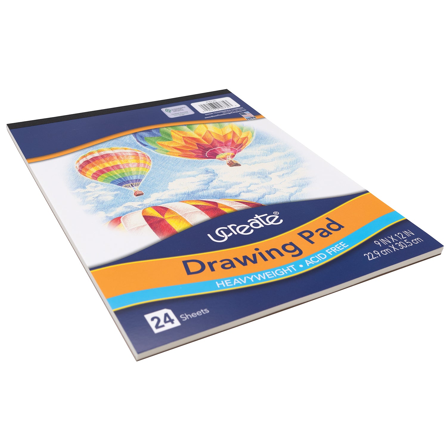 Drawing Paper Pad, Heavyweight, 9" x 12", 24 Sheets