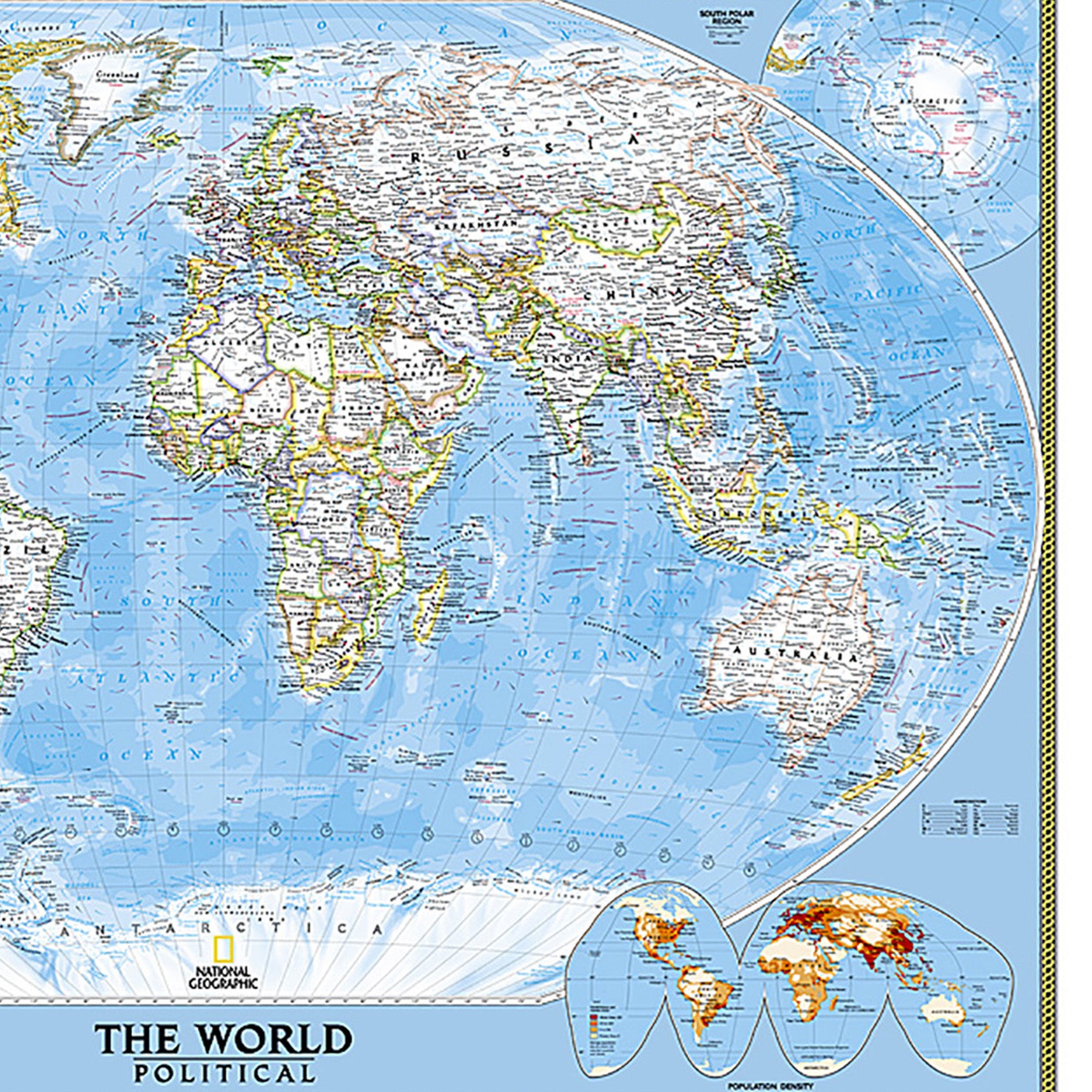 World Classic Map, Laminated, 43.5" x 30.5"