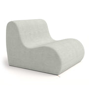 Jaxx Uptown Large Modern Armless Accent Chair, Ice