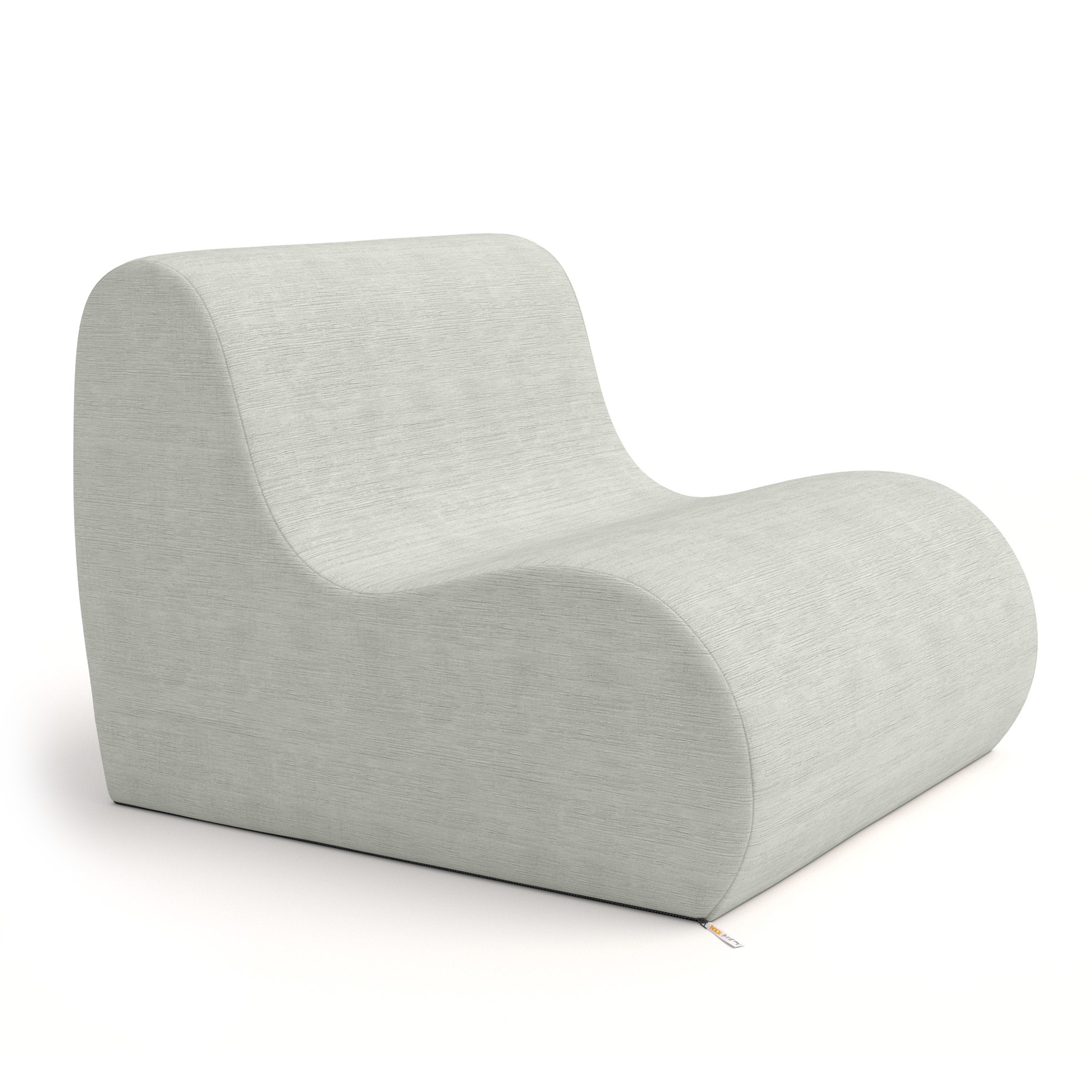 Jaxx Uptown Large Modern Armless Accent Chair, Ice