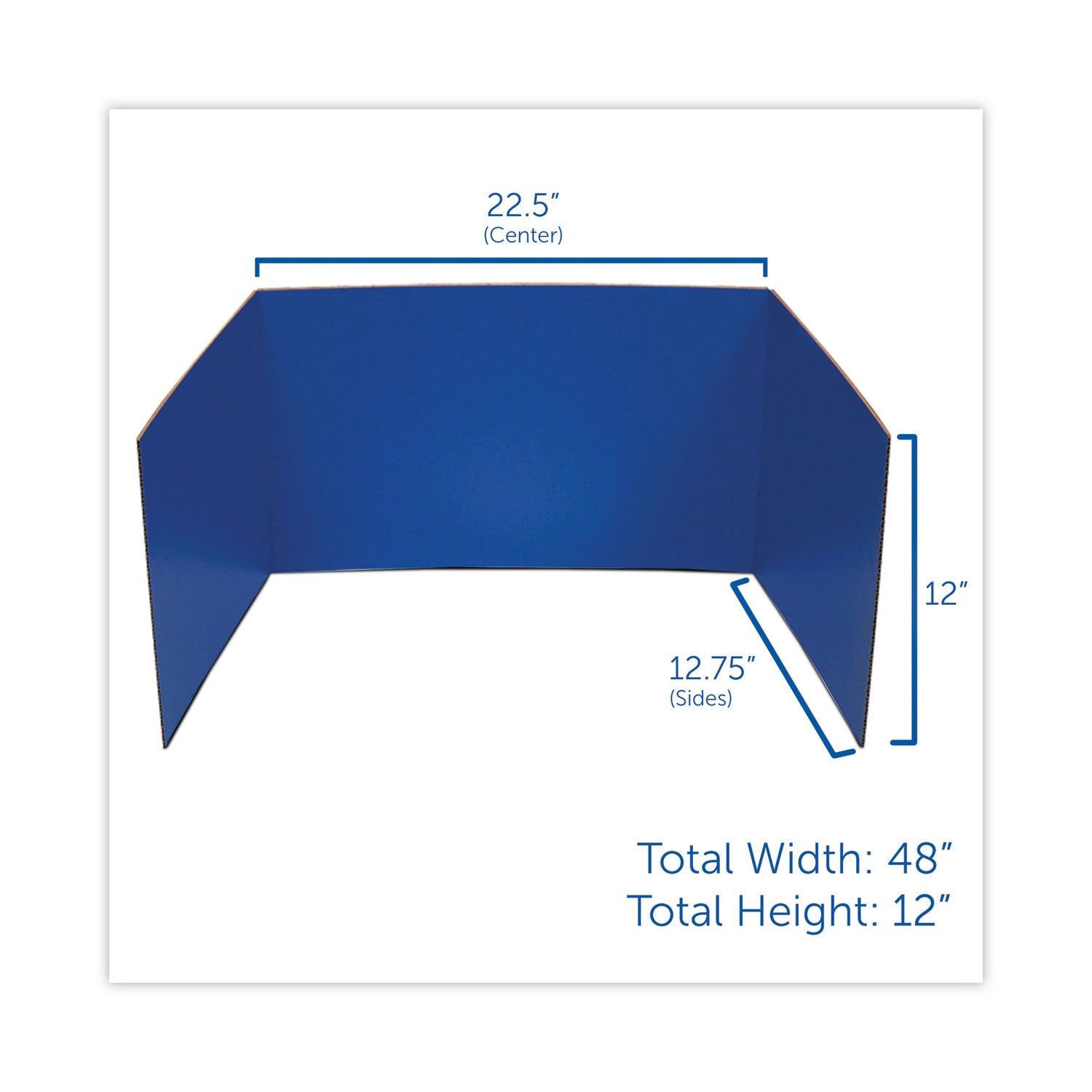 Study Carrel, 48 x 12, Assorted Colors, 24/Pack