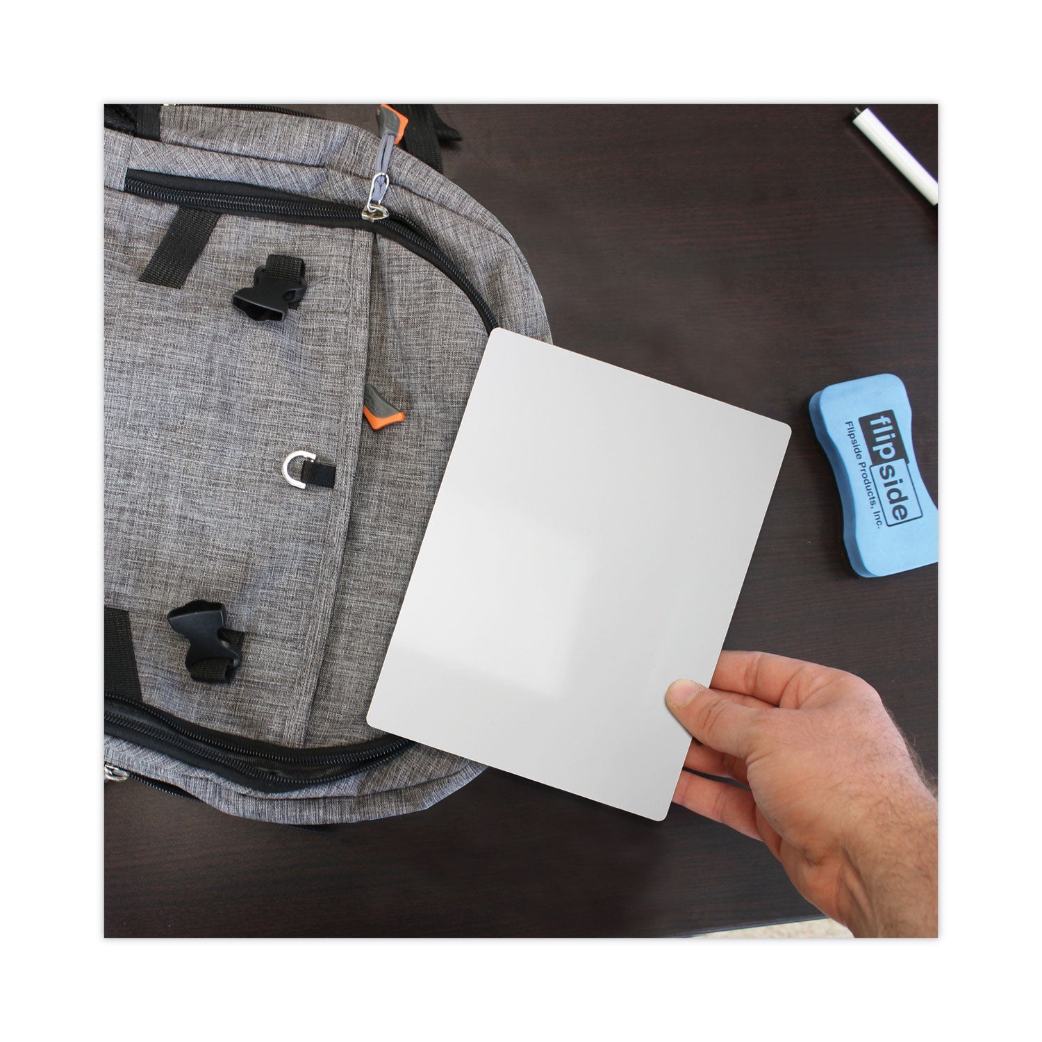 7" (0.6 ft) Width x 5" (0.4 ft) Height - White Surface - Lap - Ghost Resistant, Write-on, Wipe-off, Chip Resistant, Warp Resistant, Smooth Edge - 12 / Pack