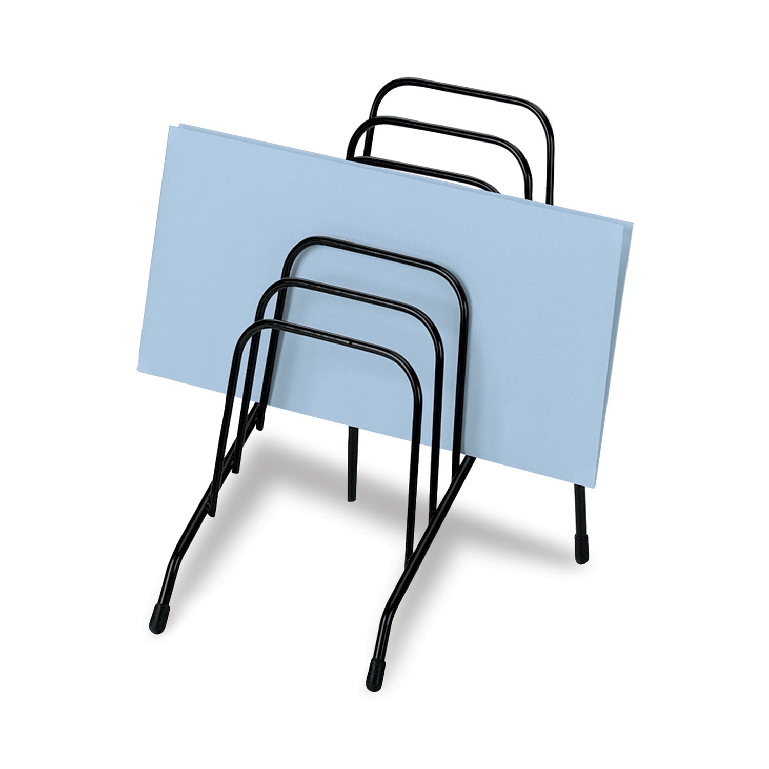 6 Compartment(s) - 7.75" Height x 4.38" Width x 6.50" Depth - Desktop - Black - Steel - 1 Each