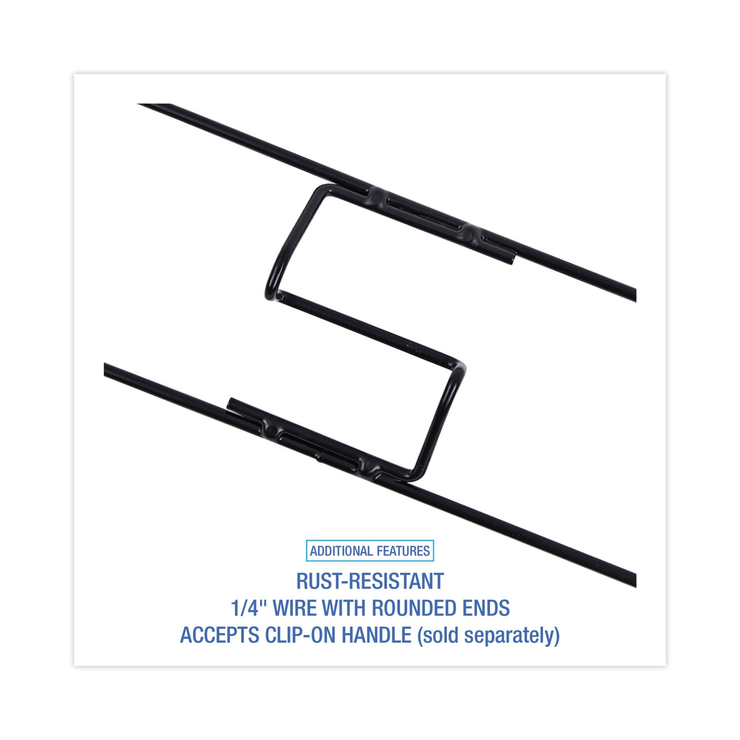 Clip-On Dust Mop Frame, 36w X 5d, Zinc Plated