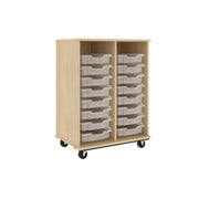 IDS Mob Open Bin, Battle Creek Oak, 41"H x 31"W x 21"D