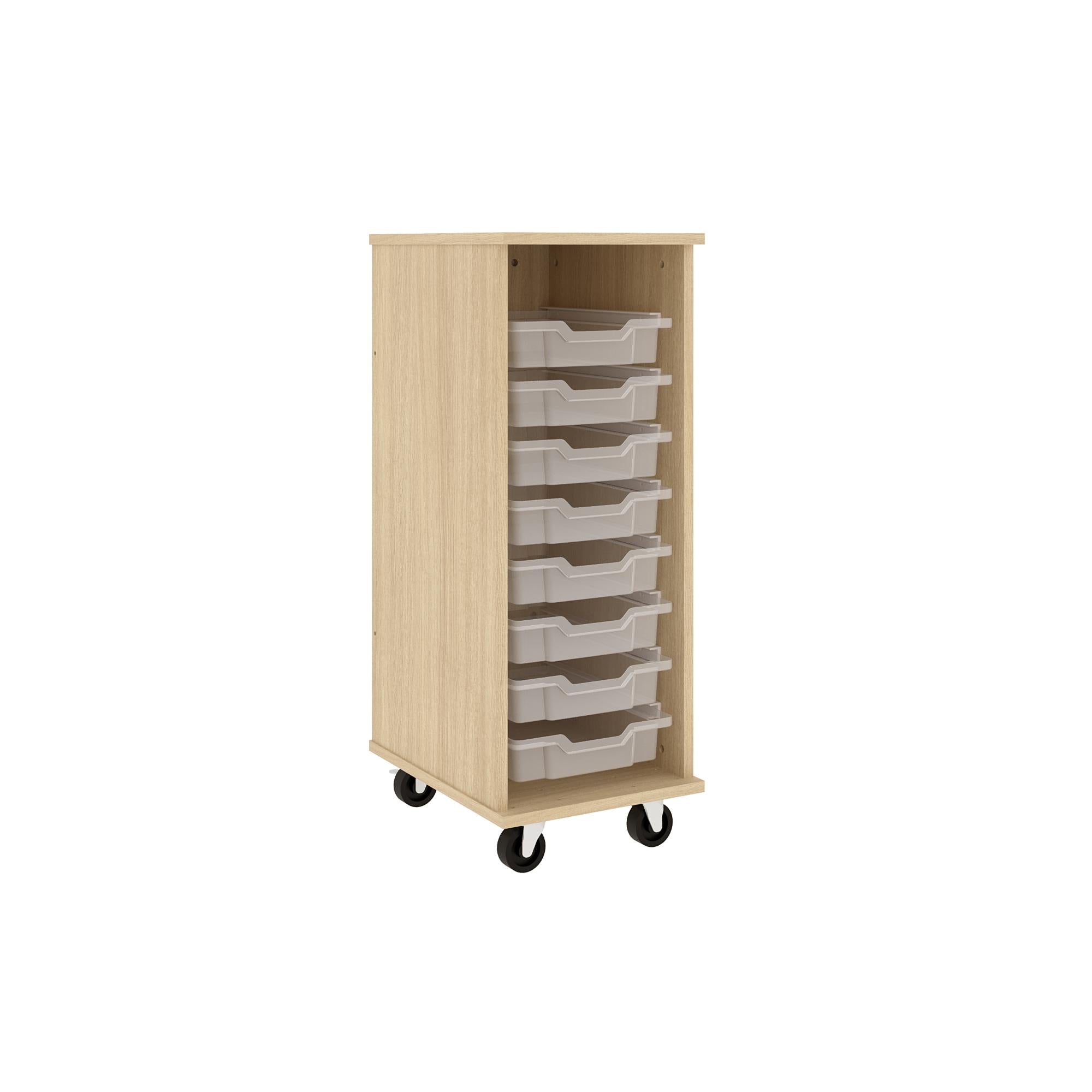 IDS Mob Open Single Sided, Battle Creek Oak, 41"H x 16"W x 21"D