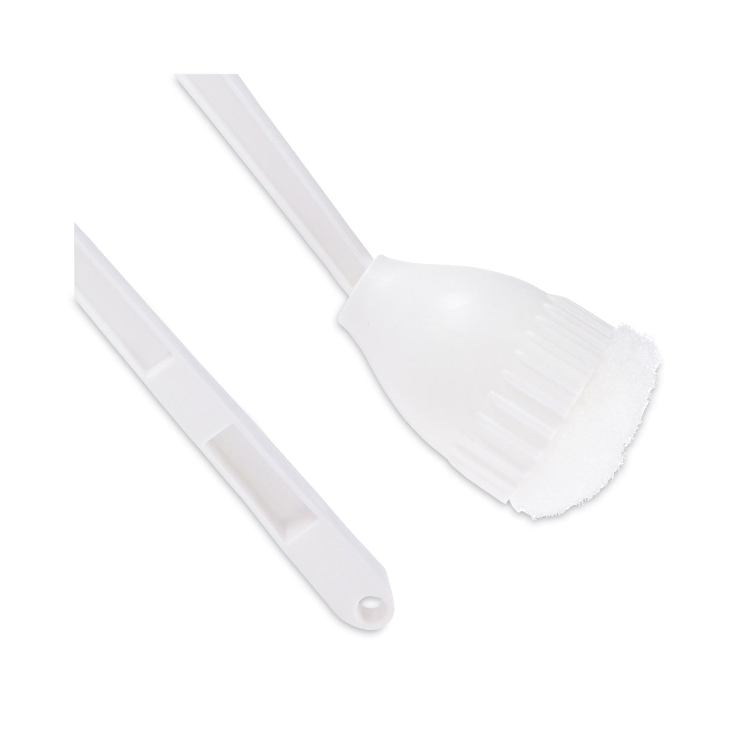 Cone Toilet Bowl Mop, 10" Handle, 2" Mop Head, White, 25/Carton