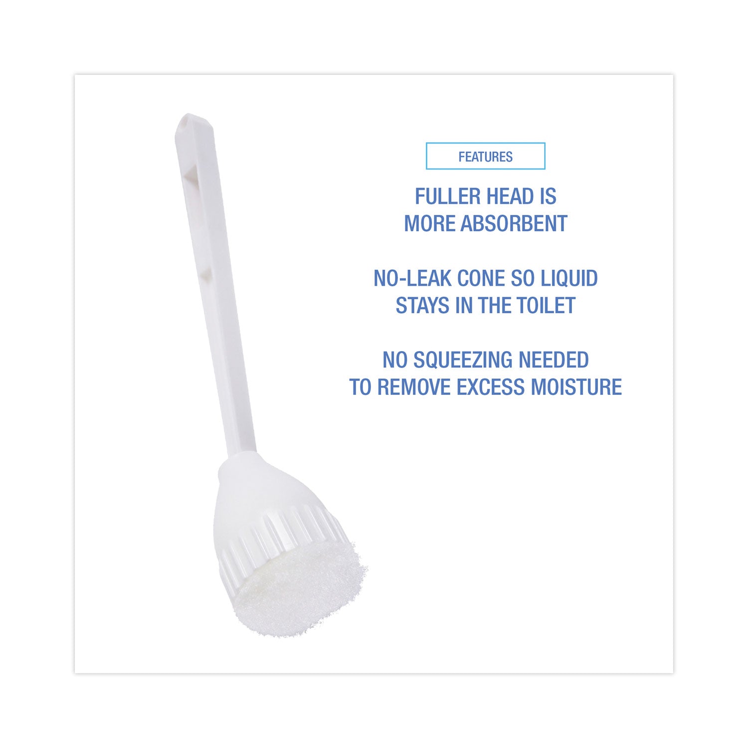 Cone Bowl Mop, 10" Handle, 2" Mop Head, White