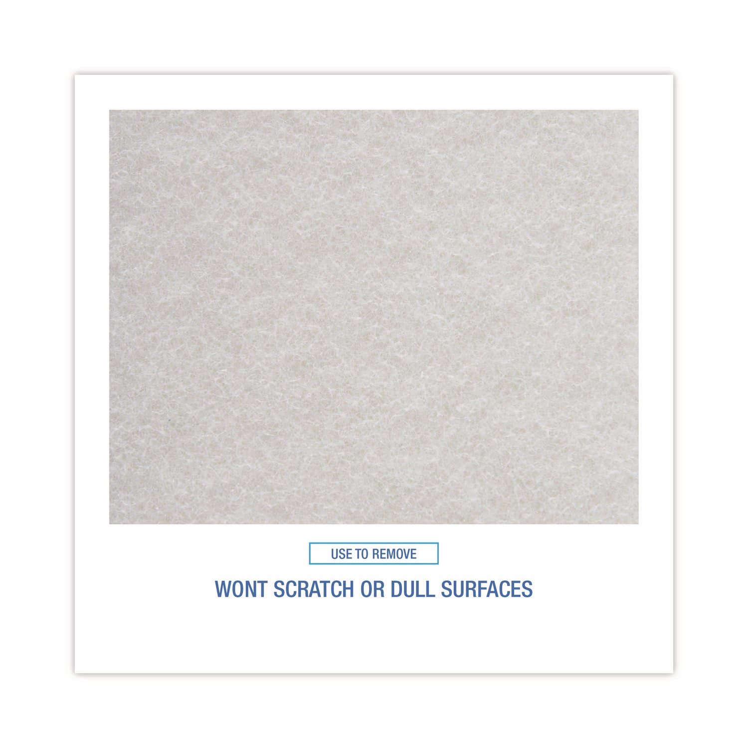 Light-Duty Scouring Pad, 6 x 9, White, 20/Carton
