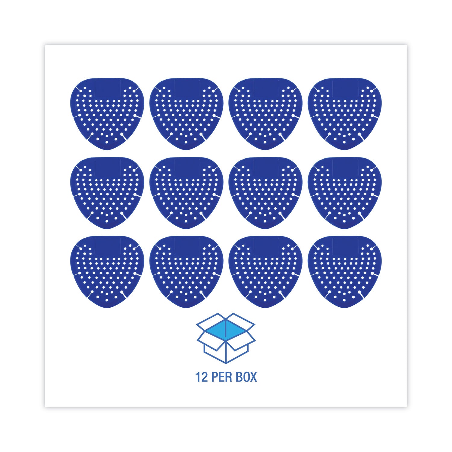 Deodorizing Urinal Screen, Bubblegum Scent, Blue, Dozen