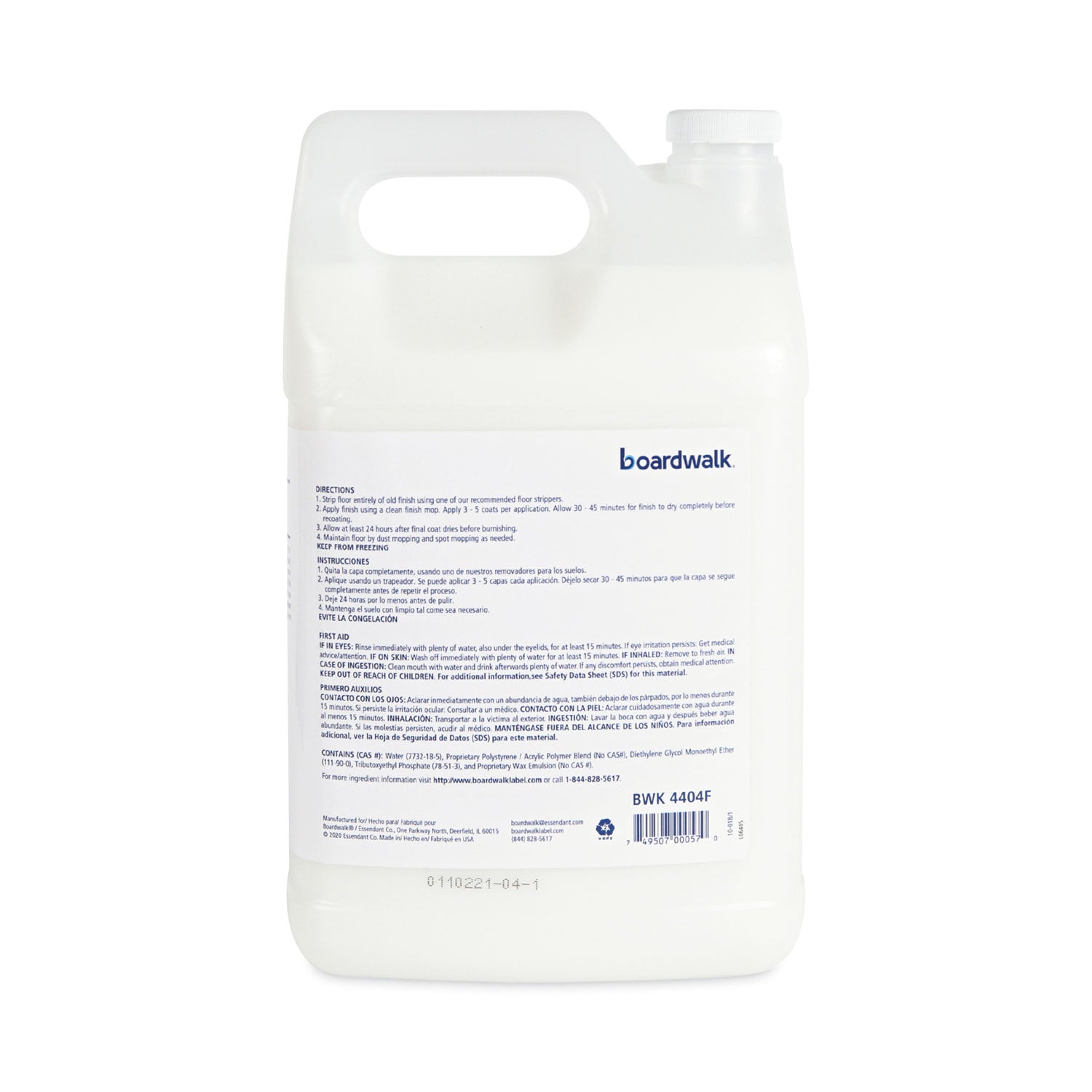 High Traffic Floor Polish, Apply 3 to 5 Coats per Application, Unscented, 1 gal Bottle, 4/Carton