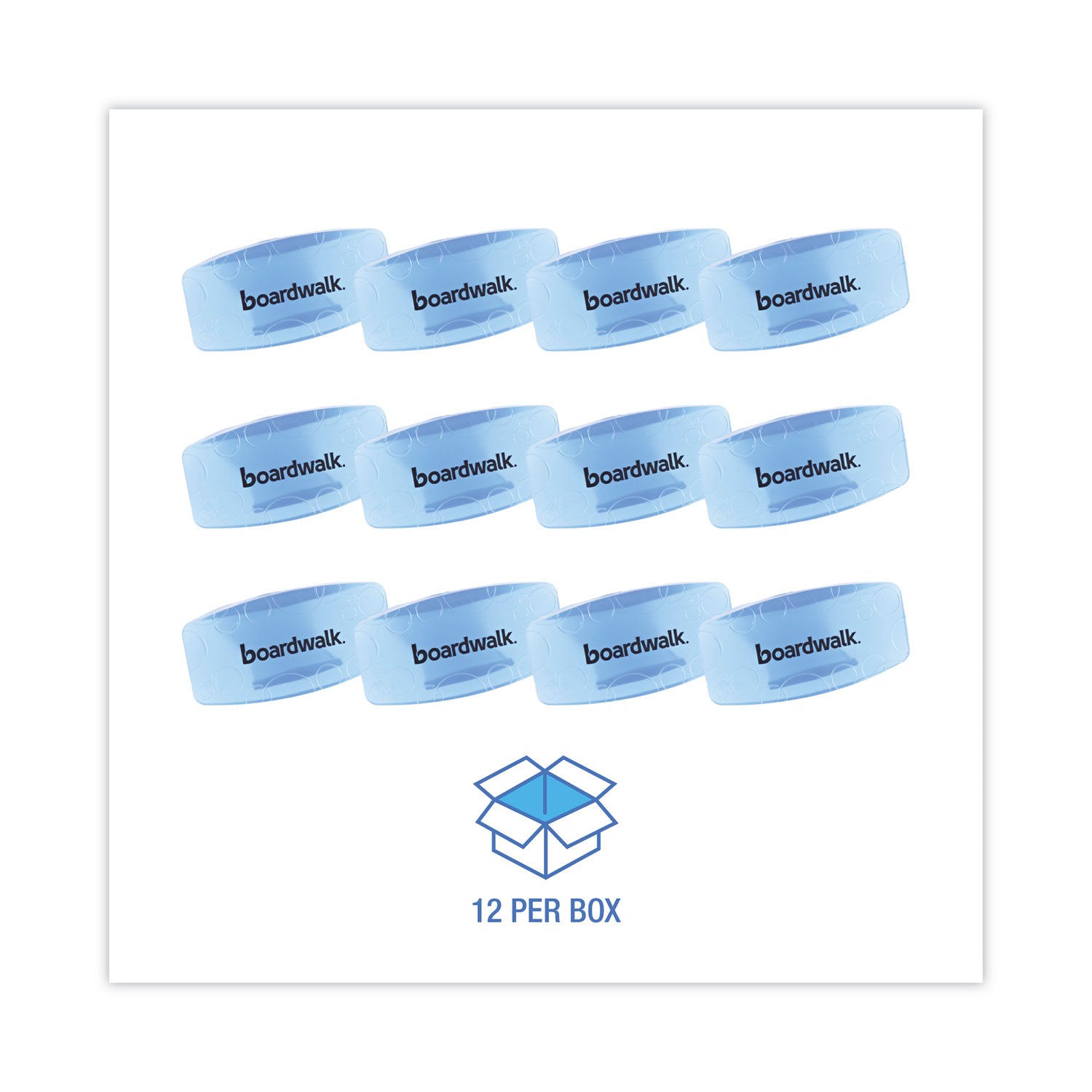 Toilet Bowl Clip, Cotton Blossom Scent, Blue, 12/Box