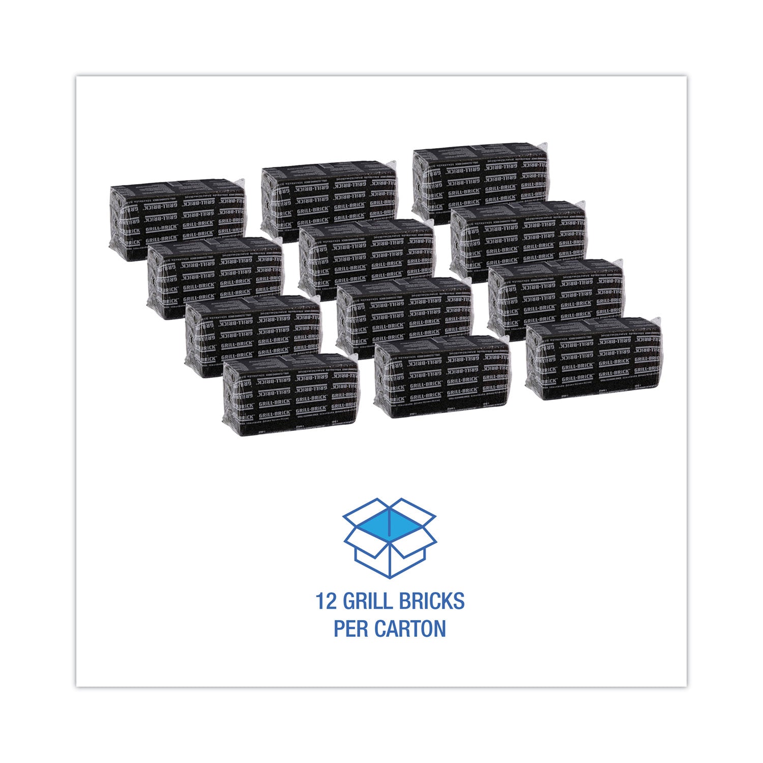 Grill Brick, 8 X 4, Black, 12/carton