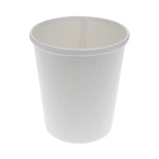 Paper Round Food Container, 32 oz, 5.13" Diameter x 4.5" h, White, 500/Carton
