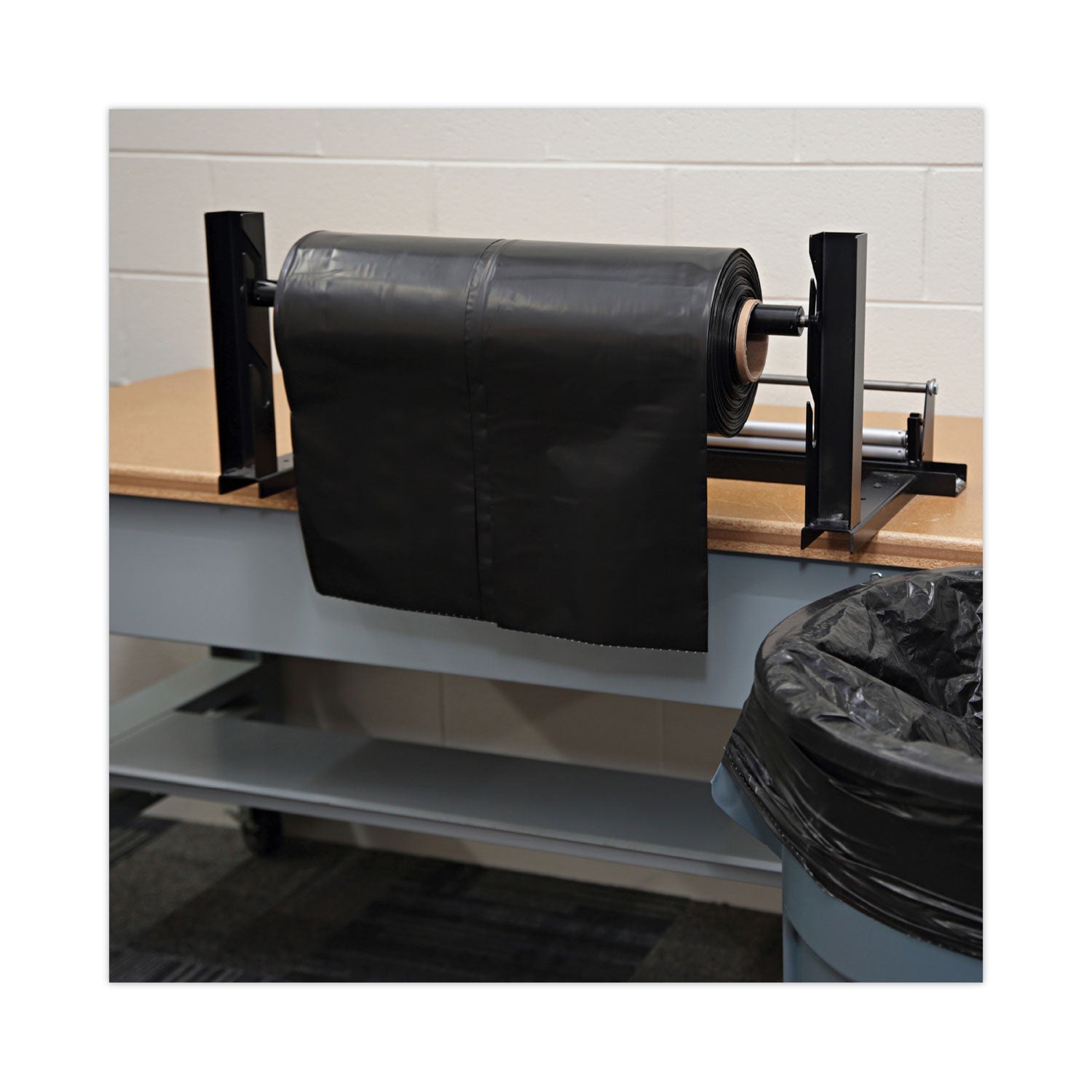 Industrial Drum Liners Rolls, 60 gal, 2.7 mil, 38" x 63", Black, 50/Carton