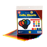Cello Sheets - 48 shts, 12"x12" 12 shts ea of Red, Yellow, Blue and Green